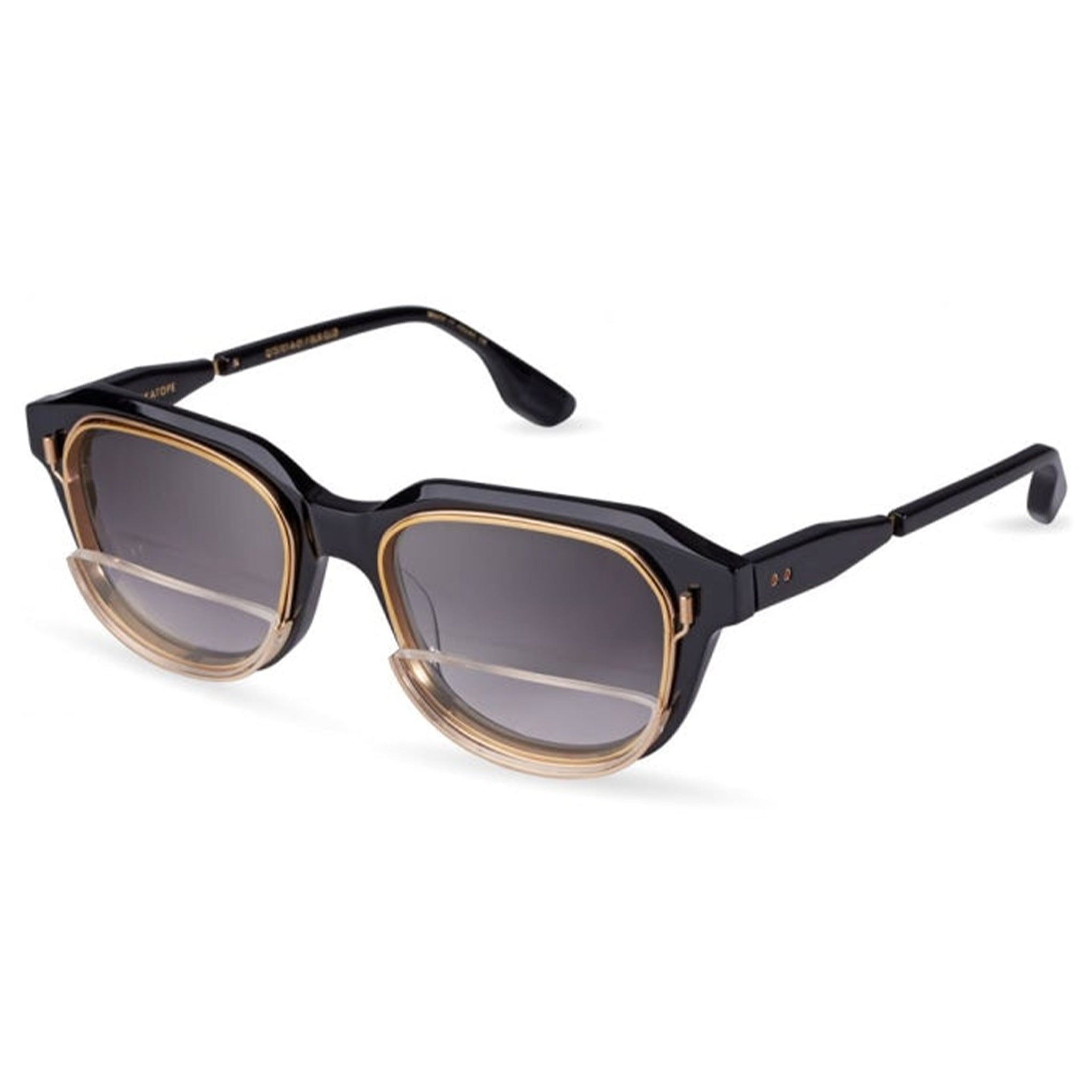 Dita Eyewear Varkatope DTS707 Limited Edition Black & Yellow Gold Polarized Sunglasses for Men - Luxury UV Protection Shades for Driving, Beach & Outdoor Activities
