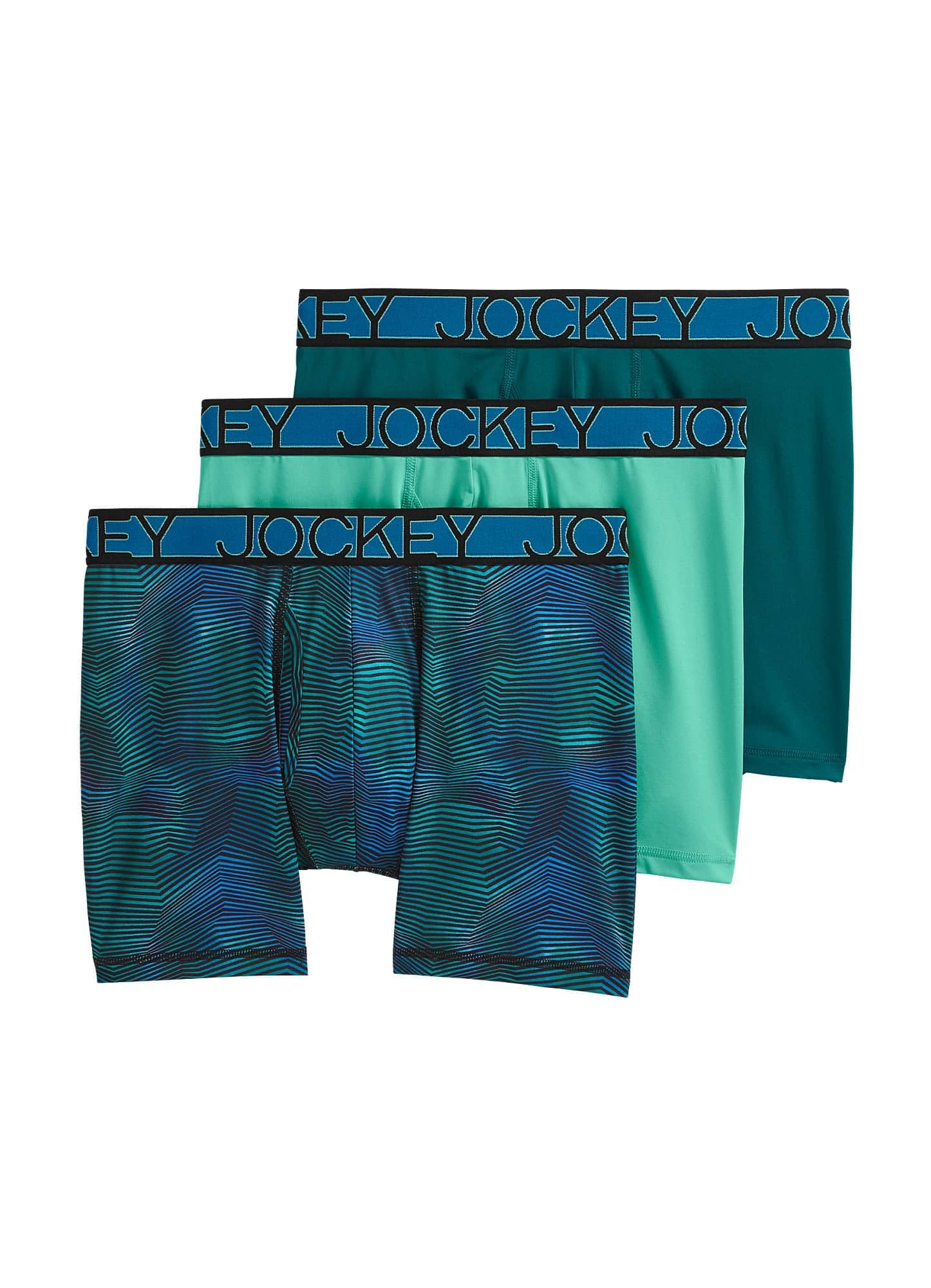 Jockey Men's Active Microfiber 5-Inch Boxer Briefs - 3 Pack | Moisture-Wicking Underwear for Sports & Everyday Comfort
