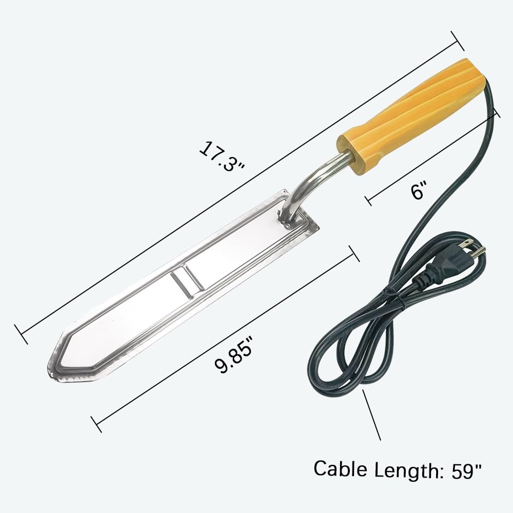 Stainless Steel Electric Honey Uncapping Knife - Beekeeping Tool for Honeycomb Extraction | Perfect for Harvesting Honey from Beehives & DIY Beekeepers