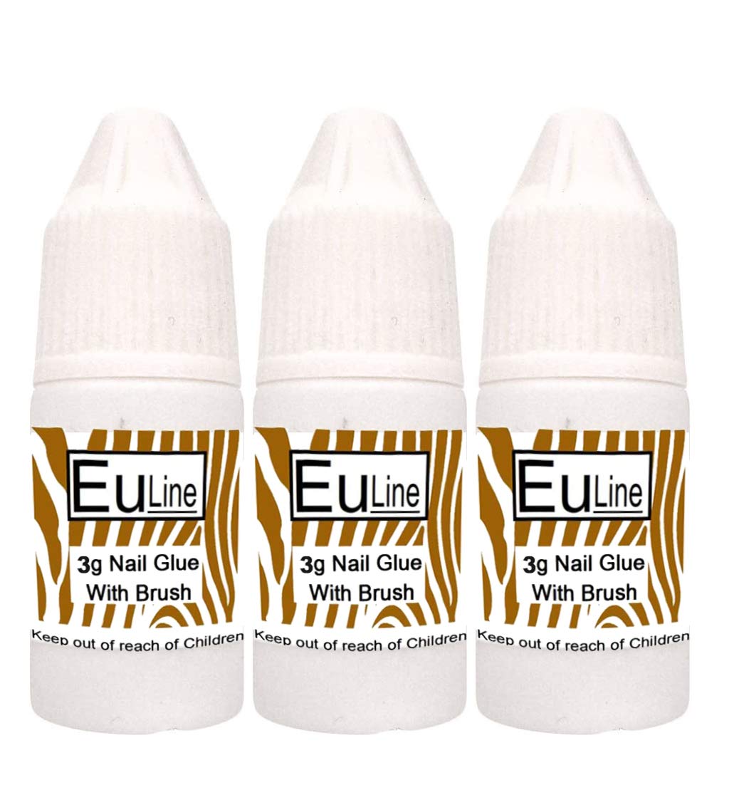 3g Clear Nail Glue for False Acrylic Nail Tips - Strong Adhesive for Nail Art & Artificial Nails - Perfect for Salon, Home Manicure & DIY Nail Extensions