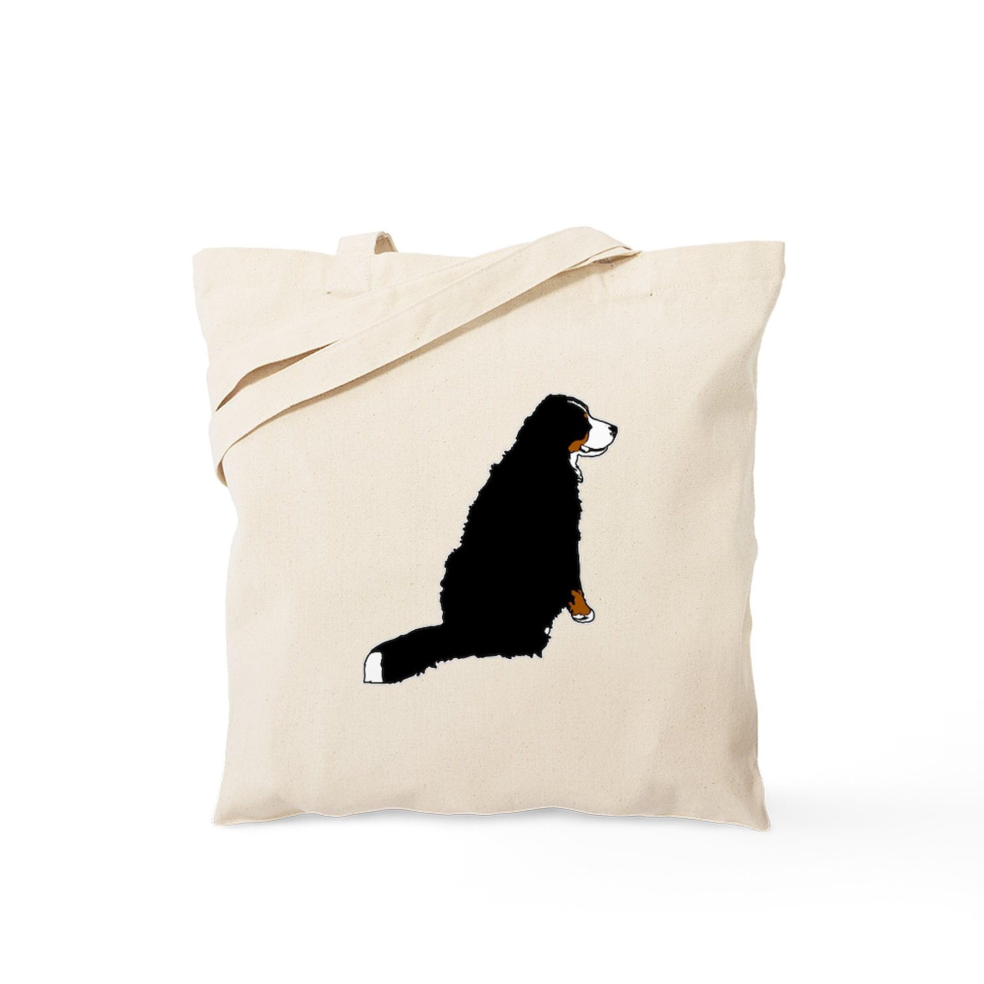 Bernese Mountain Dog Tote Bag - Natural Canvas Reusable Shopping Bag for Groceries, Beach & Daily Use | Cute Dog Lover Gift