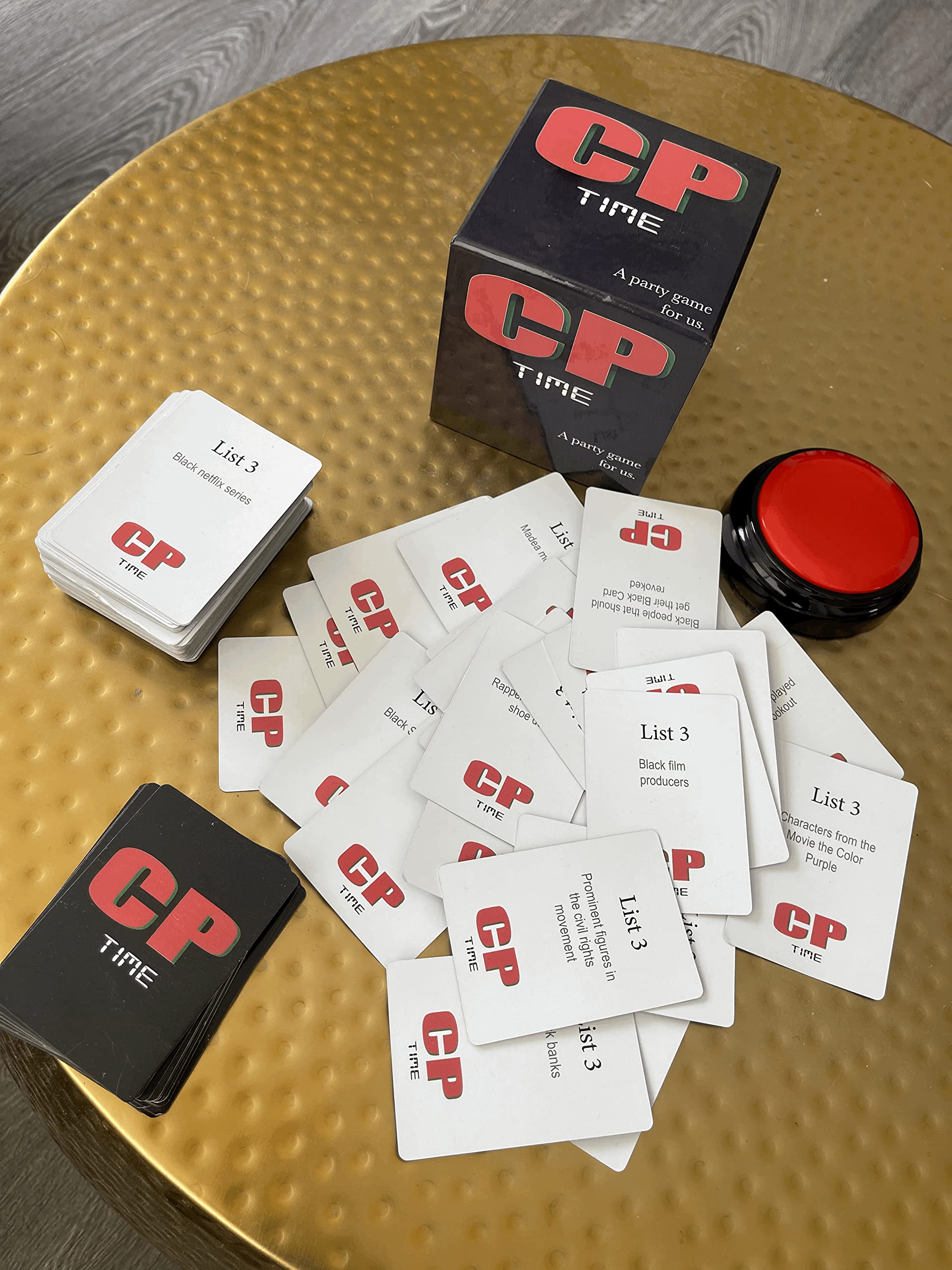 Beat The Timer! CpTime Party Card Game - Black Trivia Style with Multiple Categories: Pop Culture, Music & General Knowledge | Fun Group Game for Game Nights & Social Gatherings