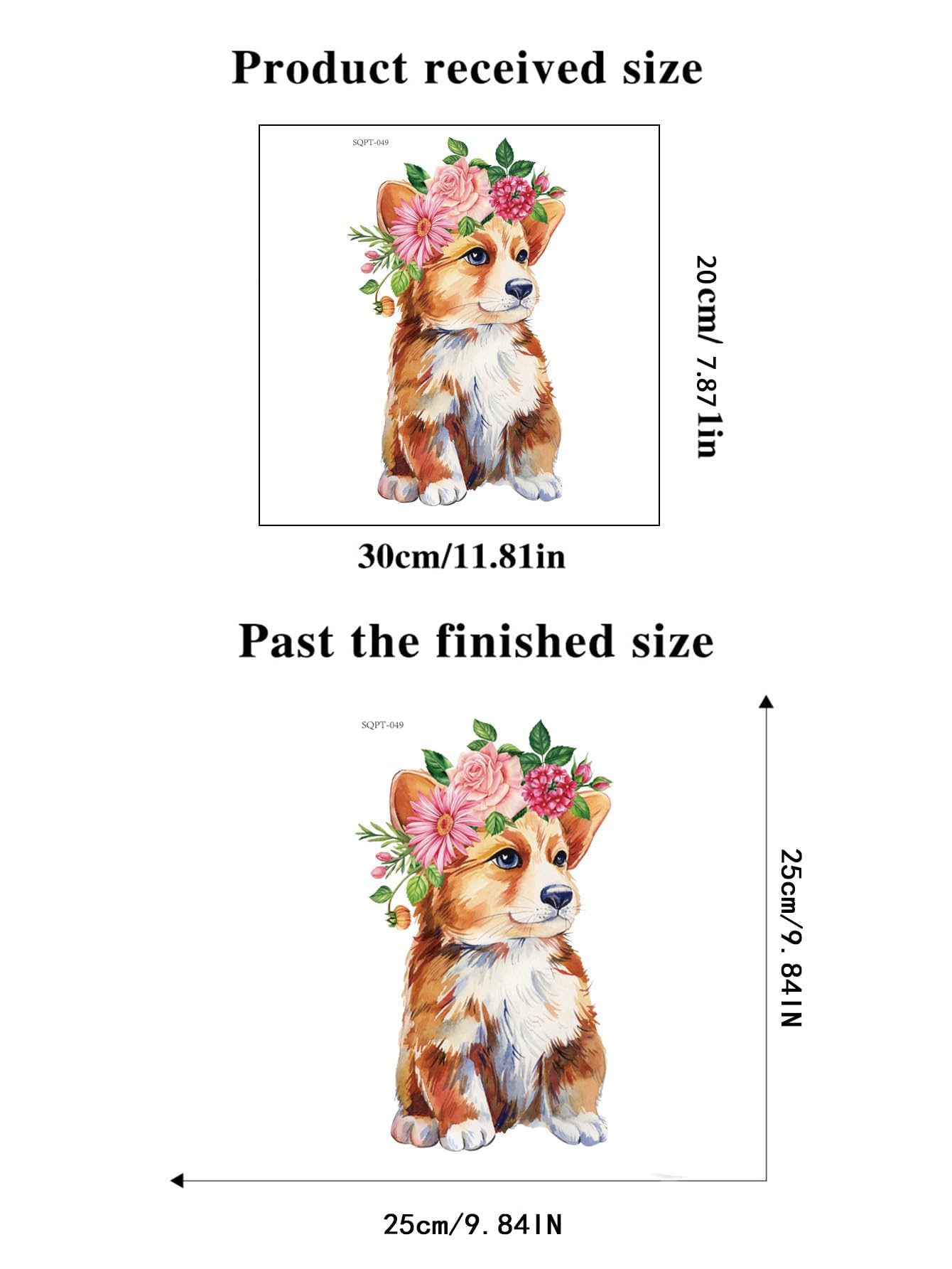 Dog Flower Wreath Toilet Lid Stickers - Waterproof Self-Adhesive Bathroom Decals for Pet Lovers | Perfect for Toilet Tank, Seat & Wall Decor in Dog-Themed Bathrooms