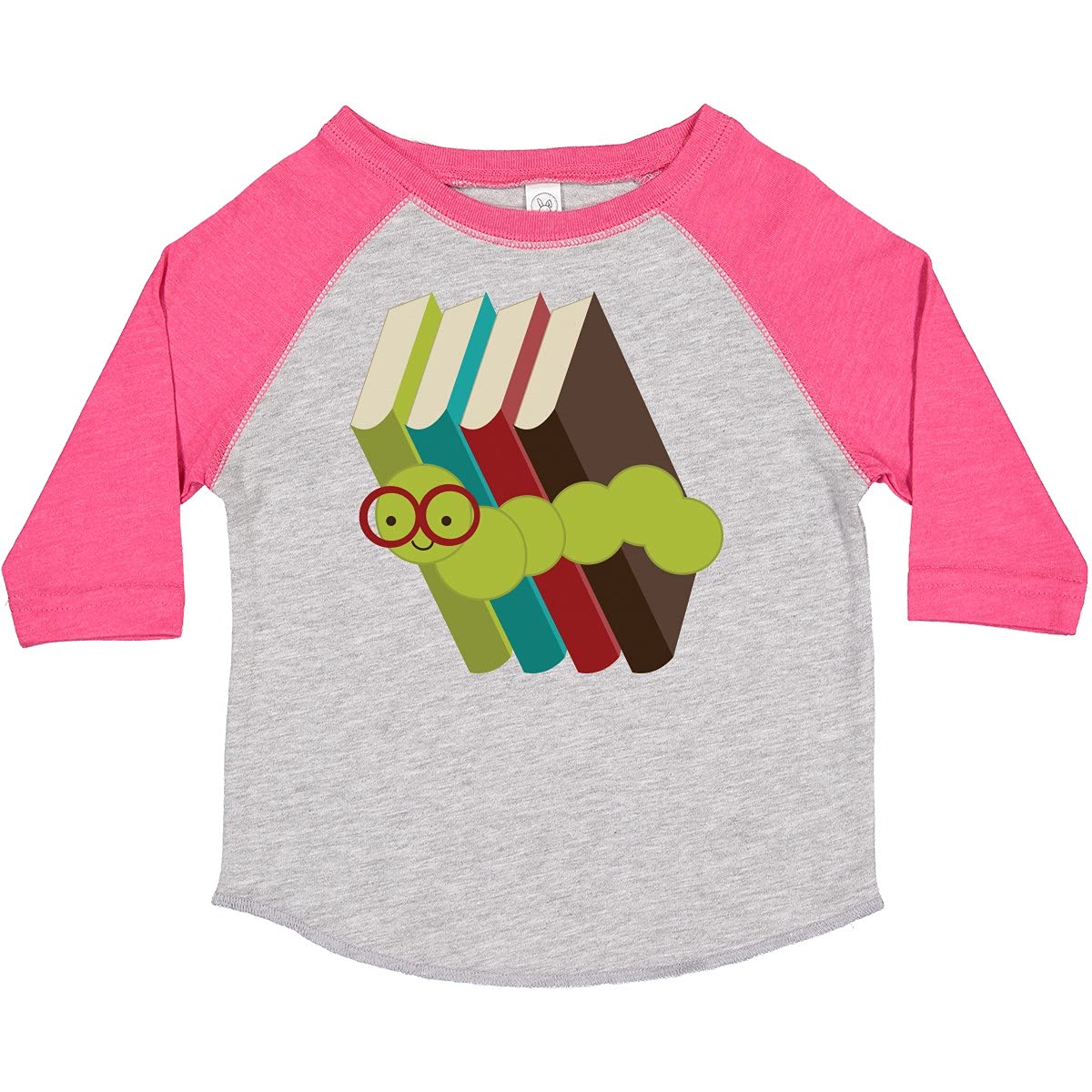 Inktastic Bookworm Books Reading Toddler T-Shirt - Cute Reading-Themed Kids T-Shirt for Book Lovers - Perfect for Library Visits, Storytime & School Activities