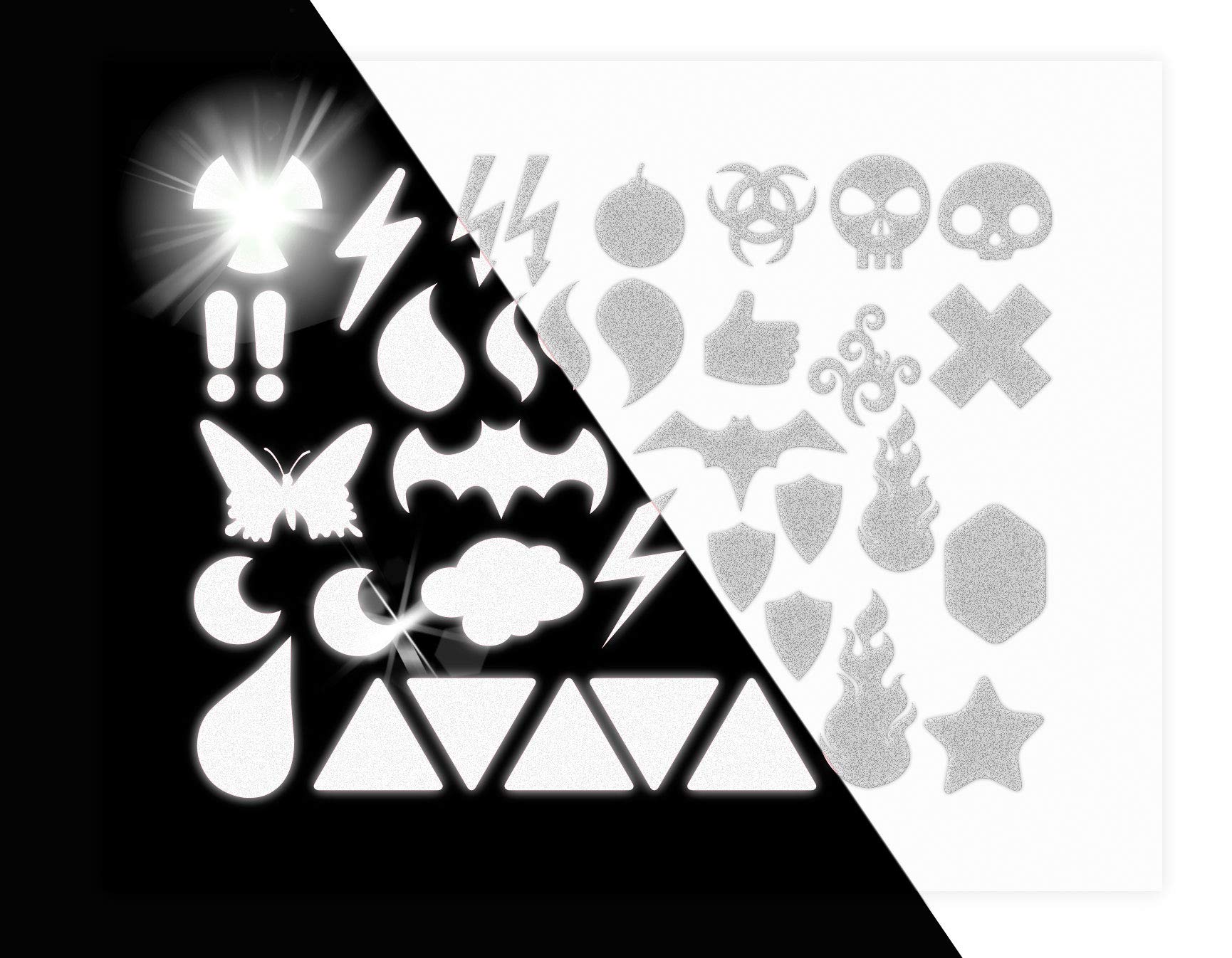 High Visibility Reflective Iron On Stickers for Clothing - Night Safety Apparel Accessories for Running, Cycling & Outdoor Activities