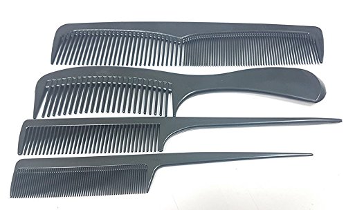Professional Afro Pik Comb Set for Detangling & Styling Natural Curly Hair - Wide & Long Teeth Smooth Brush - Lightweight Durable Hairdressing Tool for Salon & Home Use