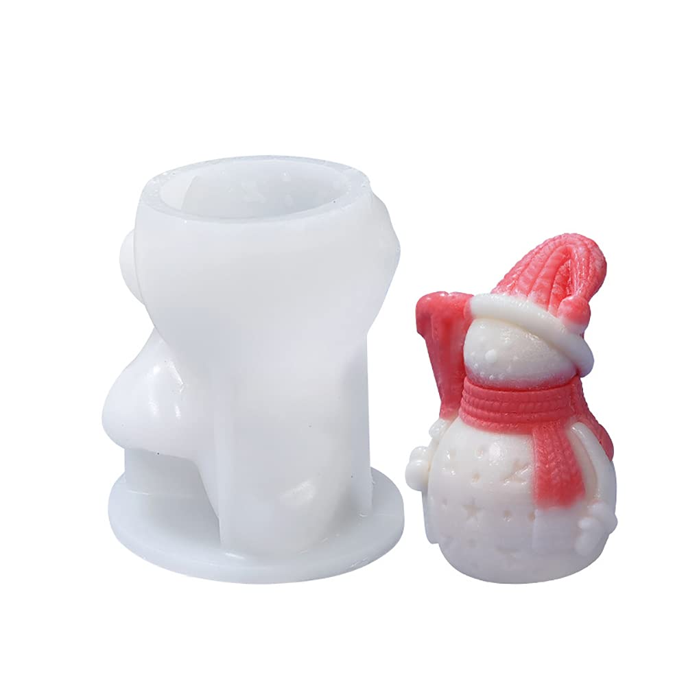 Alabohuke Christmas Snowman Silicone Mold - DIY Candle Making, Resin & Chocolate Molds for Holiday Crafts - Perfect for Christmas Decorations, Gift Making & Home DIY Projects