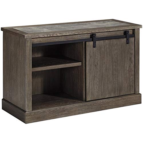 BOWERY HILL Grayish Brown Credenza Desk - Modern Home Office Furniture for Small Spaces, Perfect as Writing Desk or Entryway Console Table