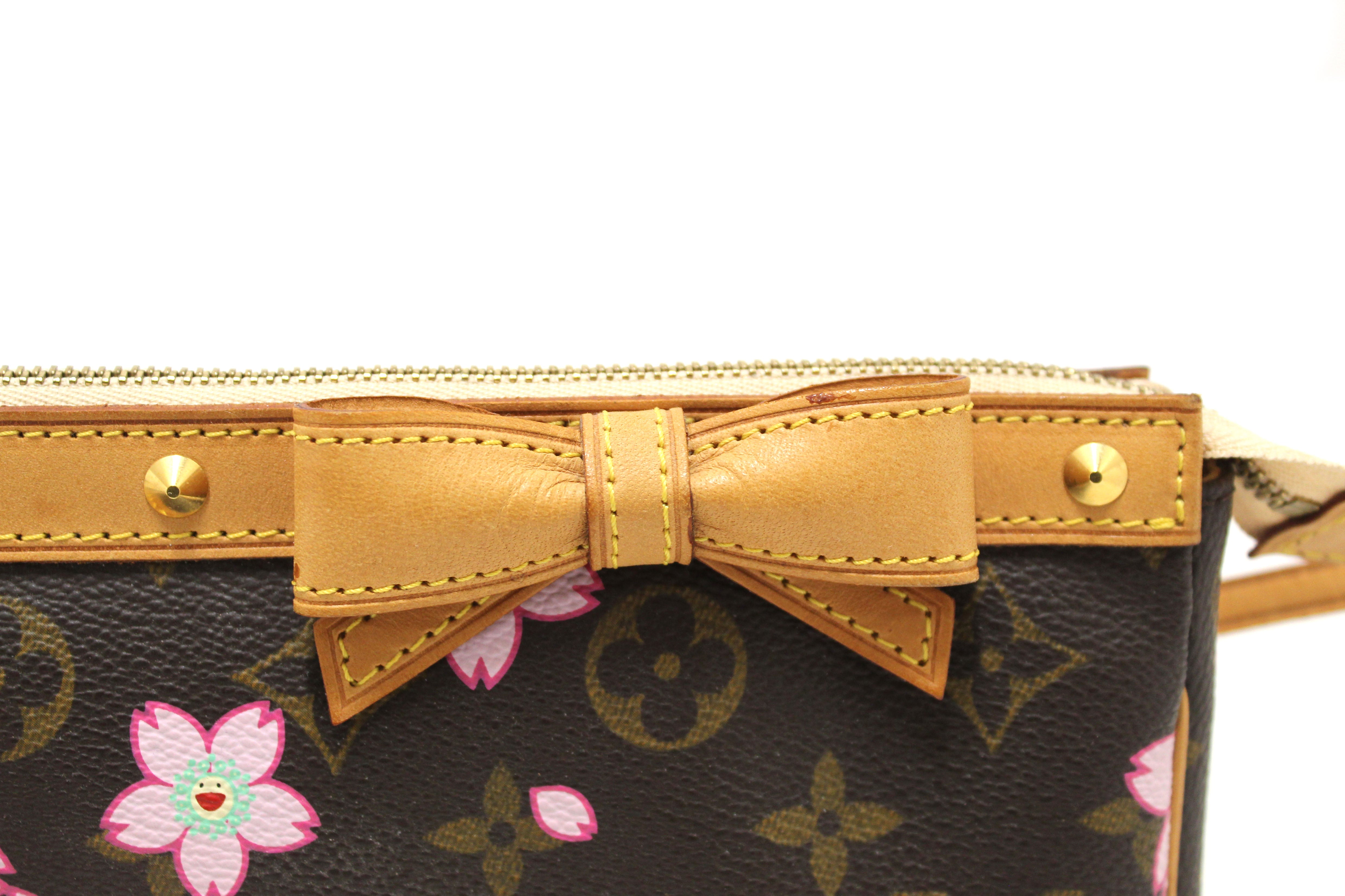 Authentic Louis Vuitton Limited Edition Cherry Blossom Pochette Pouch - Women's Luxury Shoulder Bag for Evening Parties & Special Occasions