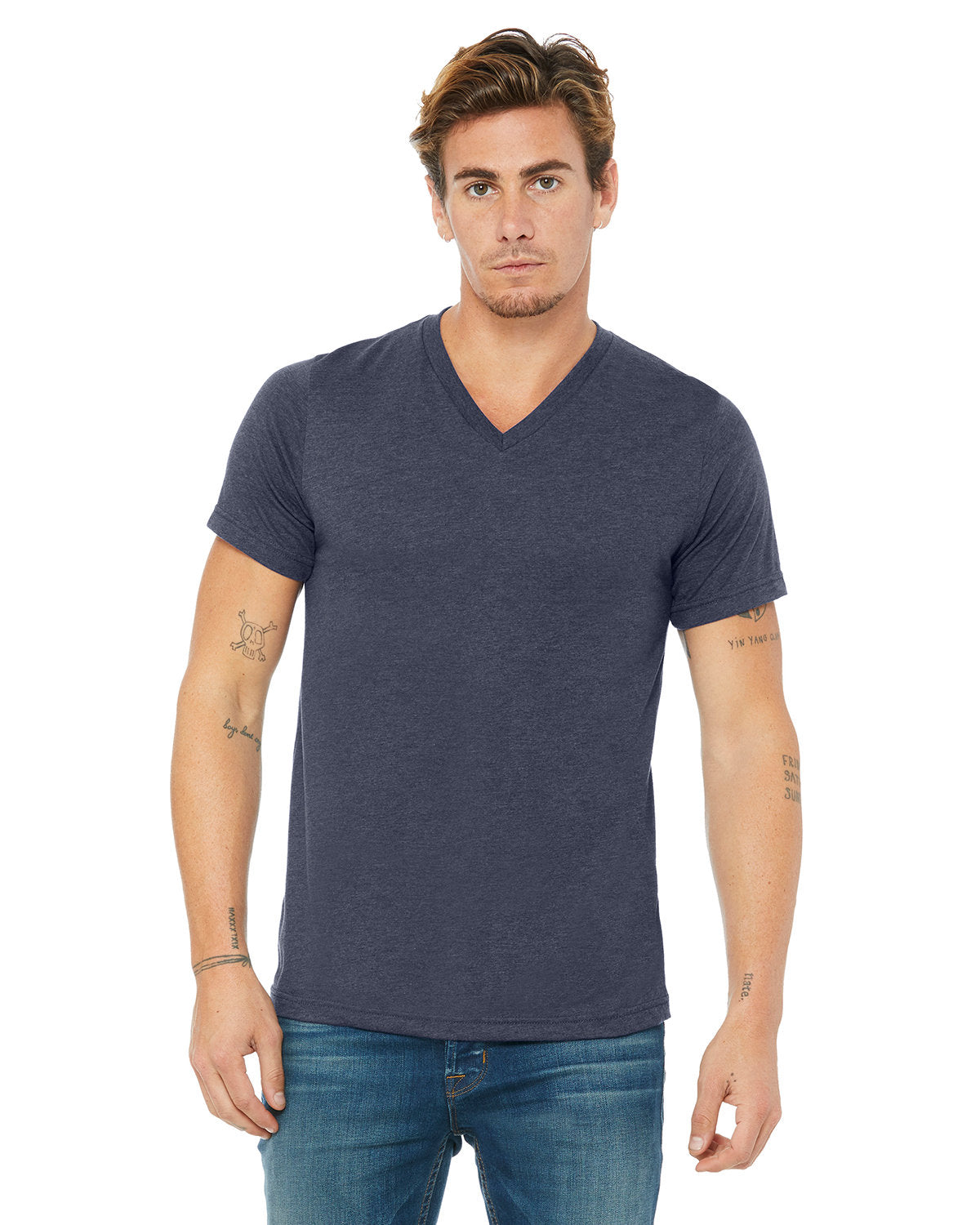 Bella + Canvas 3005 Unisex Jersey Short Sleeve V-Neck T-Shirt - Soft Cotton Tee for Men & Women - Perfect for Casual Wear, Screen Printing, and Everyday Outfits