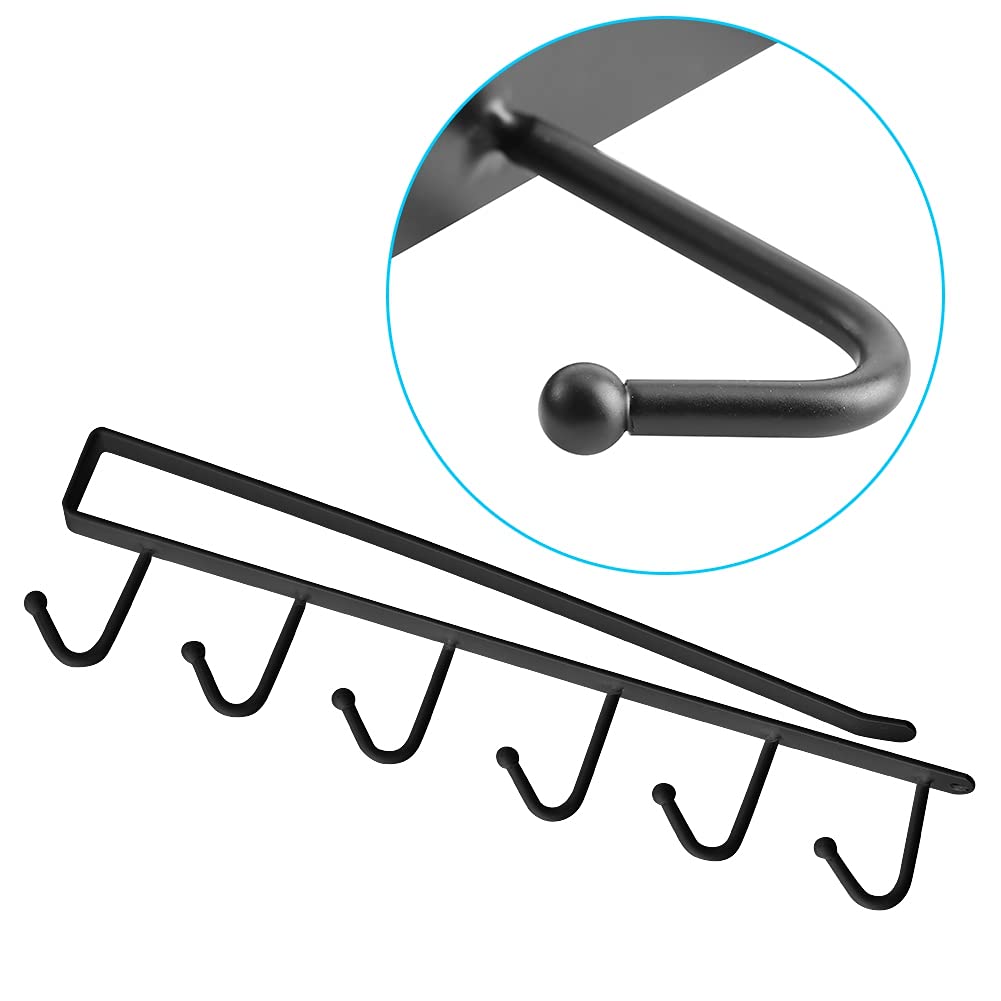 Metal Mug Hanger - Under Cabinet Cup Organizer for Kitchen Storage | Space-Saving Solution