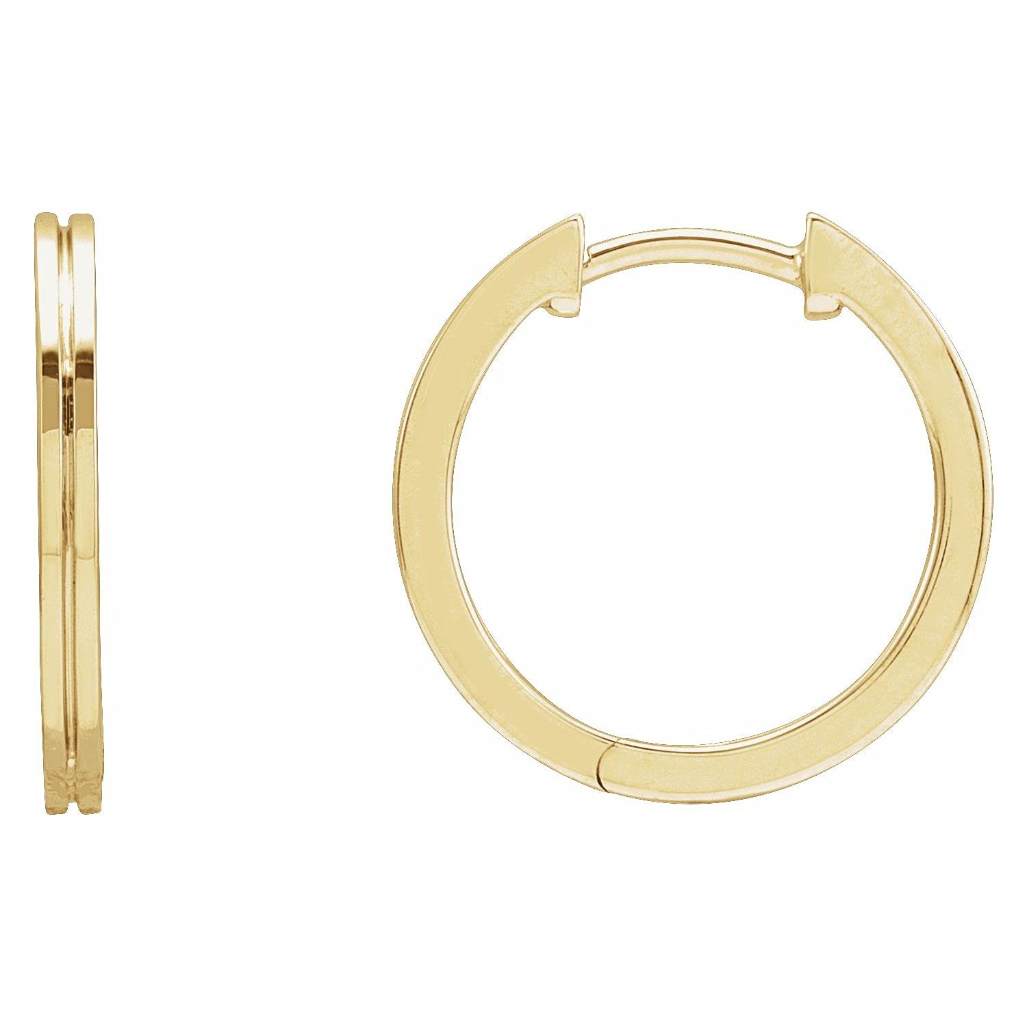 14K Gold Huggie Hoop Earrings for Women - 10.3mm to 30mm Diamond2Deal - Perfect for Everyday Wear, Date Night & Special Occasions