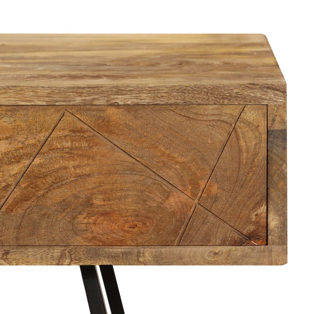 CHARMMA Solid Mango Wood Writing Desk with 2 Drawers - 43.3