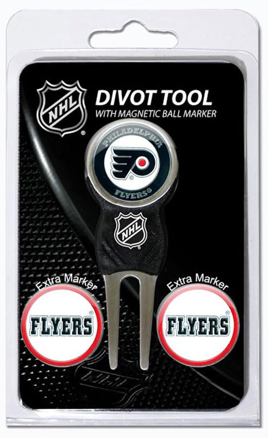 Philadelphia Flyers NHL Golf Divot Tool Set with Signature Ball Marker - Perfect for Golfers & Hockey Fans On and Off the Course