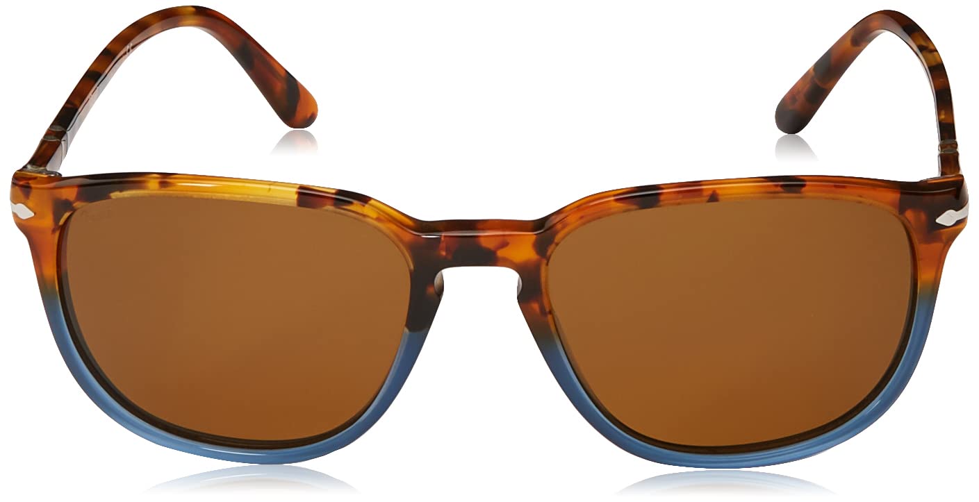 Persol PO3019S Square Sunglasses for Men & Women - Classic UV Protection Shades for Driving, Outdoor & Fashion Use