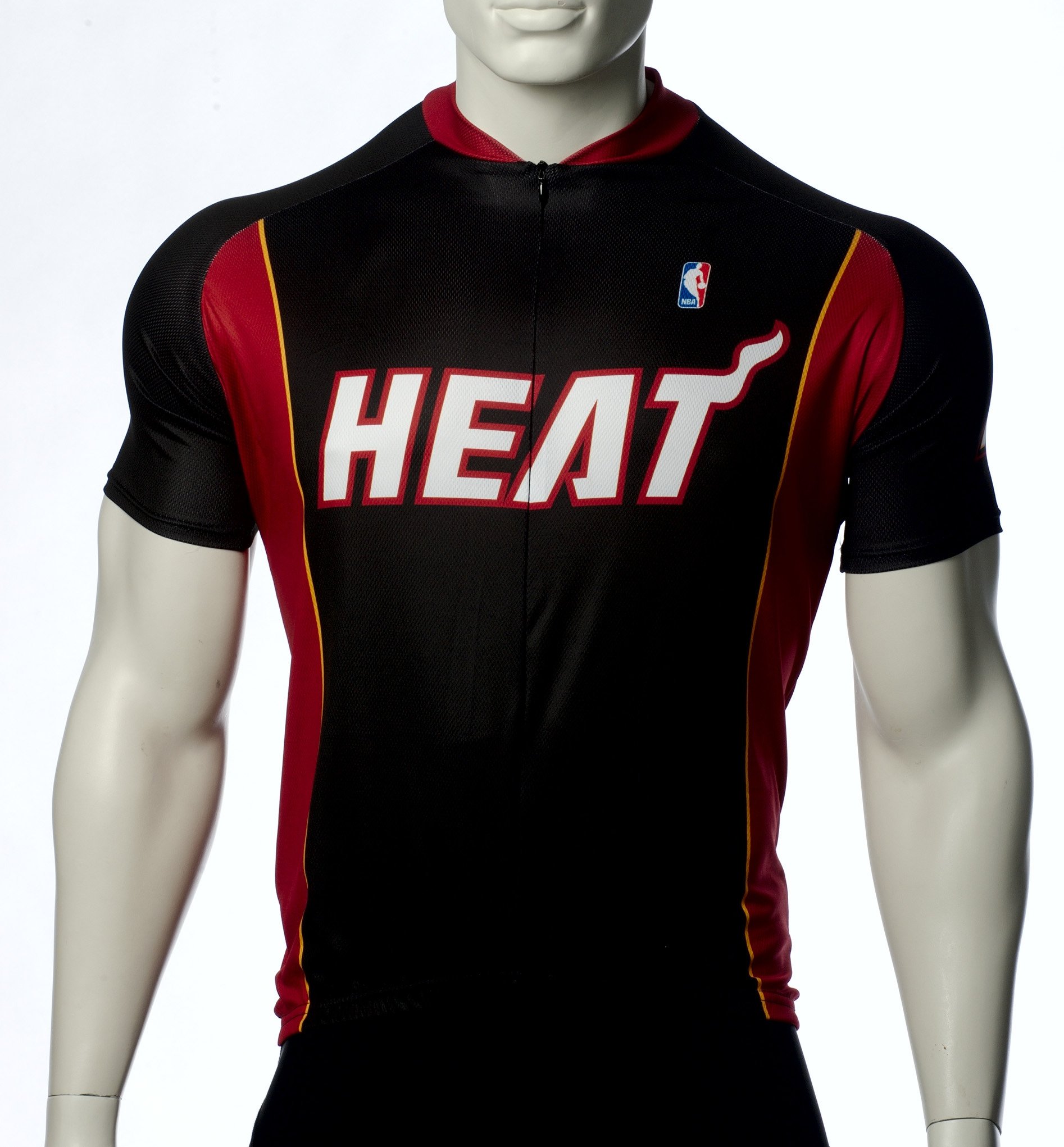 Official NBA Miami Heat Men's Cycling Jersey - Breathable Performance Bike Shirt for Basketball Fans - Perfect for Cycling, Workouts, and Sports Events