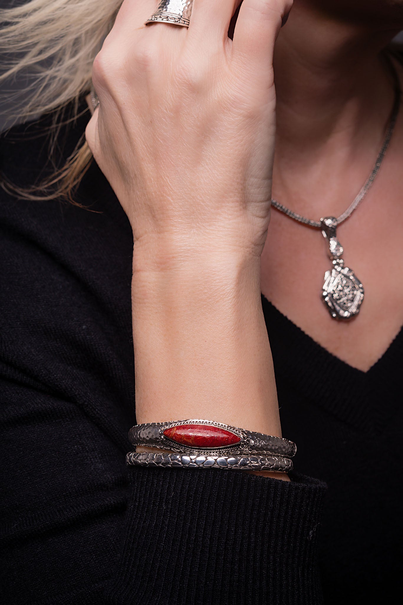 Flourishing Faith Cuff™ - Red Sponge Coral Bracelet for Women | Handmade Spiritual Jewelry | Perfect for Prayer, Meditation & Daily Wear