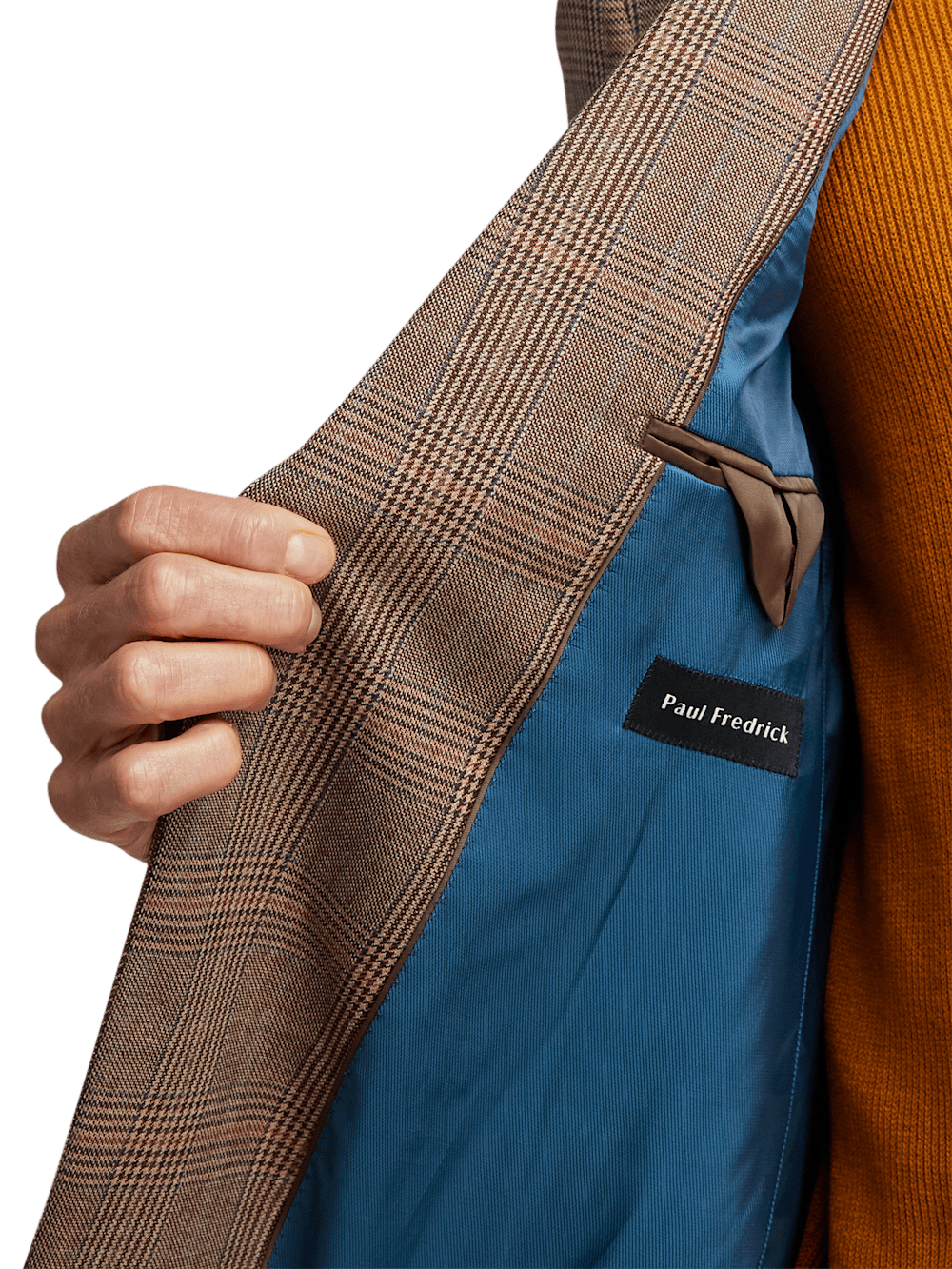 Premium Wool Plaid Single Breasted Notch Lapel Blazer for Men - Classic Brown Business Casual Sport Coat | Ideal for Office, Weddings & Formal Events