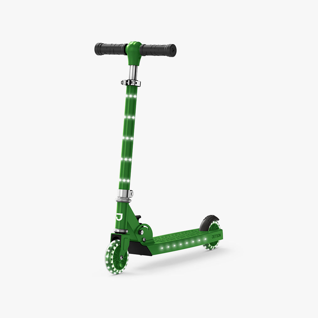 Orbit Light Up Folding Kick Scooter for Kids & Adults - LED Wheel Scooter with Adjustable Handlebar - Perfect for Commuting, Neighborhood Rides & Outdoor Fun