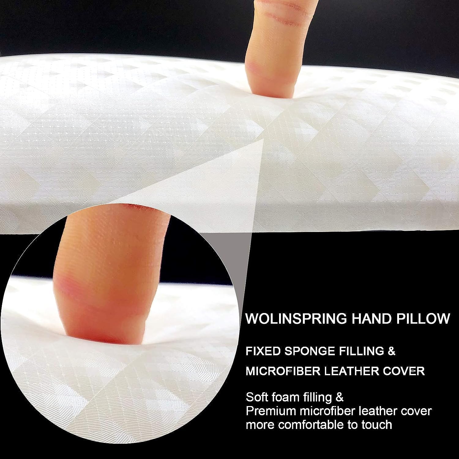 Professional Nail Arm Rest Hand Pillow - Soft Microfiber Leather Manicure Hand Cushion with Non-Slip Base for Nail Technicians | Perfect for Salon, Spa & Home Nail Care Stations (White)