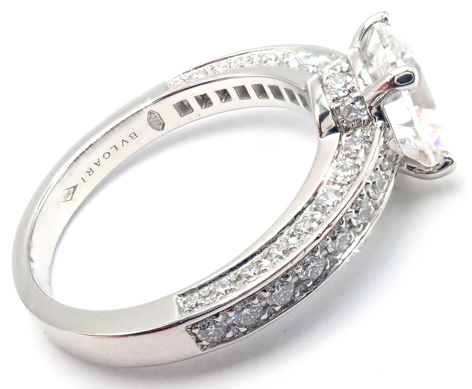 Authentic Bulgari Bvlgari Platinum 4.04ct VS1 F Diamond Engagement Ring with GIA Certificate - Perfect for Proposals, Weddings & Anniversary Gifts