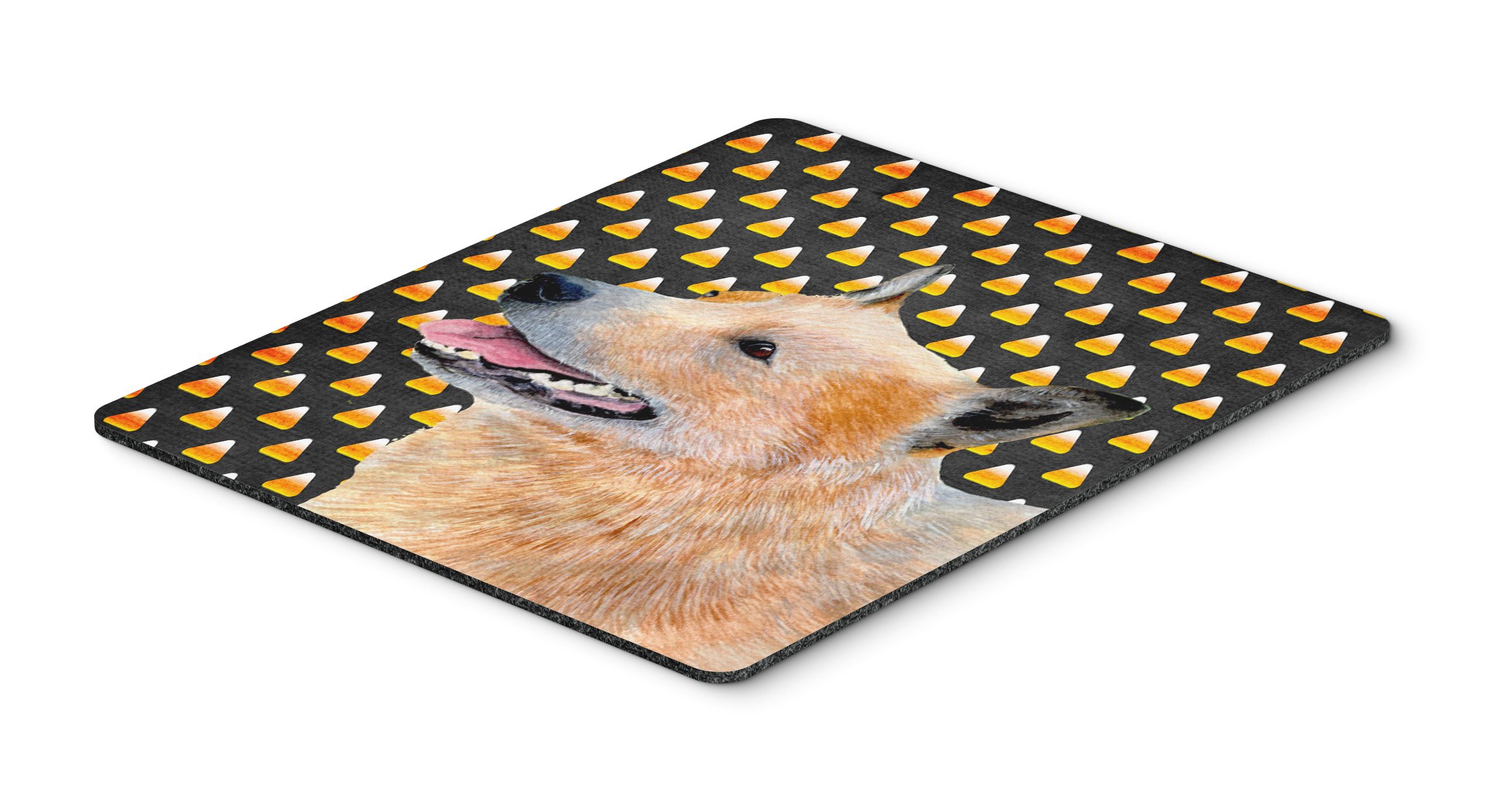 Australian Cattle Dog Candy Corn Halloween Mouse Pad - Non-Slip Large Gaming Mousepad for Computer, Laptop & Office Desk | Washable & Durable Desk Mat for Work, Gaming & Home Decor | Halloween & Pet Lover Gift