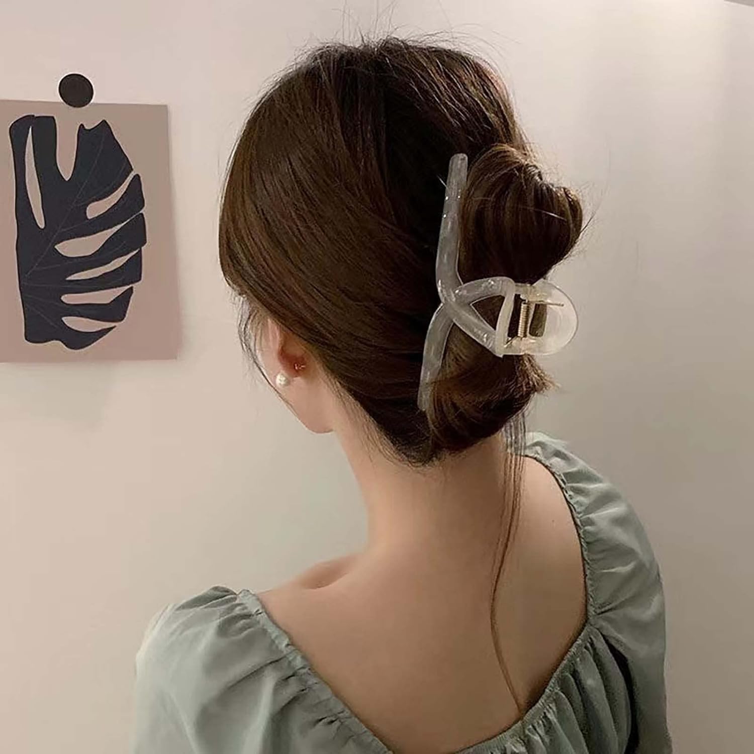 4 Pack Large Claw Hair Clips for Women & Girls - 4.1 Inch Strong Hold Butterfly Clips for Thick Hair | Summer Jelly Hair Accessories | Perfect for Ponytails, Buns & Everyday Styling