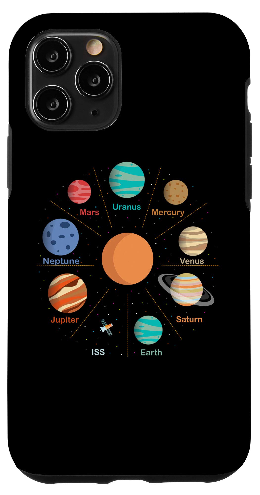 iPhone 11 Pro Case with Solar System Planets & ISS Design - Durable Space-Themed Phone Cover for Astronomy Lovers & Sci-Fi Fans | Perfect for School, Work, and Everyday Use