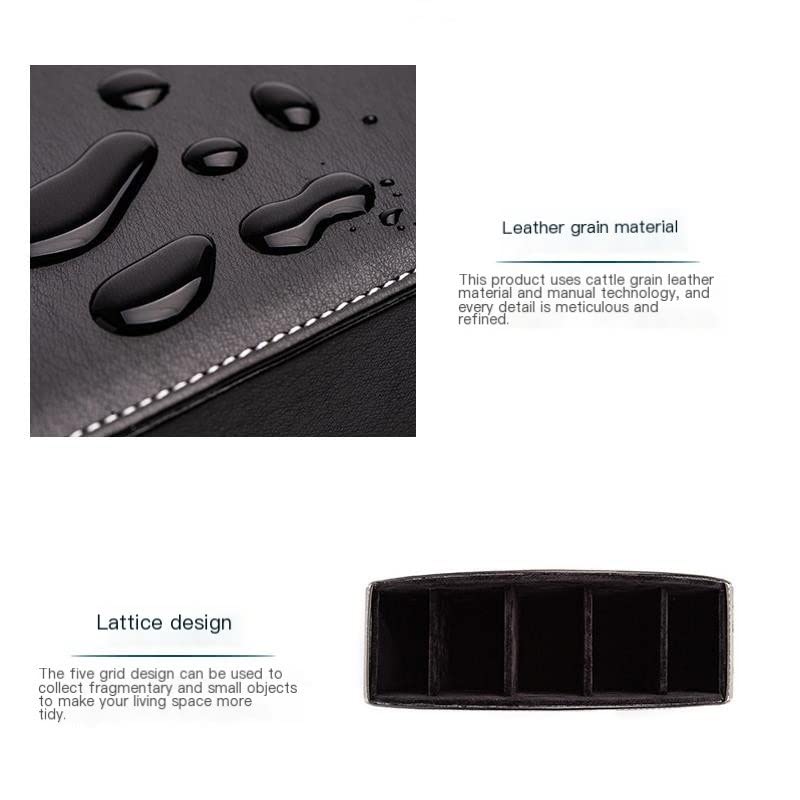 360° Rotating Leather Remote Control Holder - UNDGZ Universal TV Remote Organizer for Desk, Nightstand, Keys, Phone & Jewelry | Stylish Home & Office Accessory
