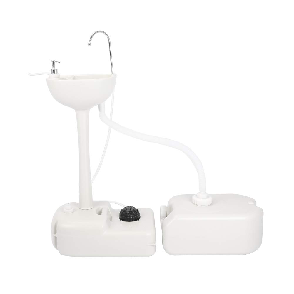 VINGLI 24L Portable Hand Washing Station with Detachable 5 Gallon Fresh Water Tank - Lightweight Self-Contained Sink for Camping, RV, Garden, Outdoor Events & Emergency Preparedness - Perfect for Picnics, Tailgating, and Off-Grid Living