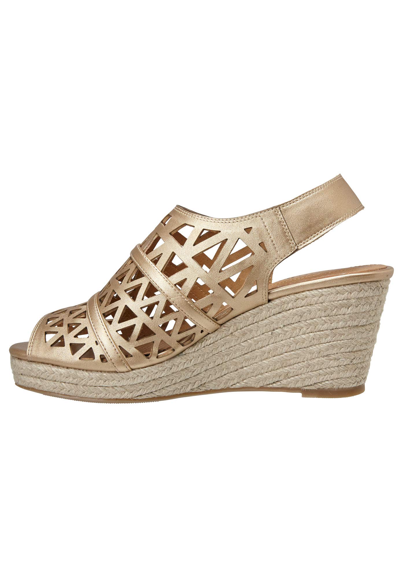 Comfortview Women's Wide Width The Karen Espadrille Flats - Breathable Slip-On Summer Shoes for Wide Feet | Casual Walking, Office & Travel Comfort