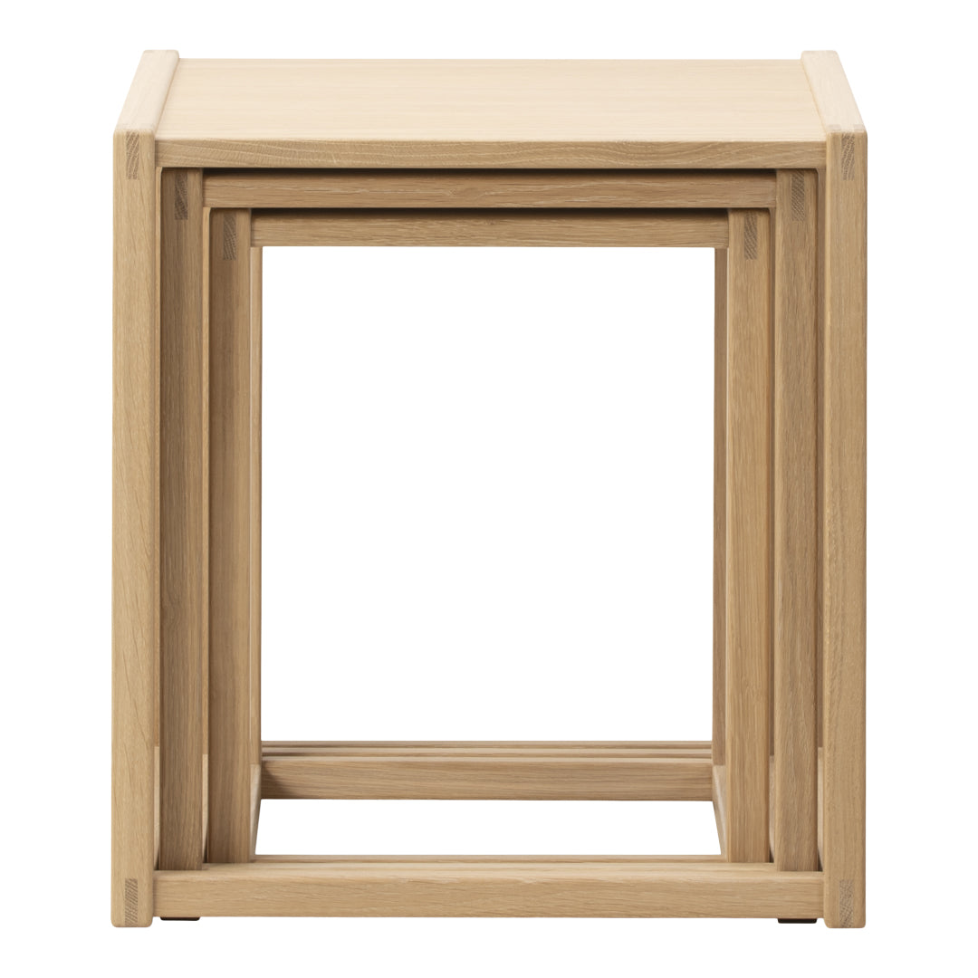 BM375 Modern Nesting Tables Set of 3 - Space Saving Side Tables for Living Room, Bedroom & Small Spaces - Wooden Coffee Table Stackable Design for Home Decor