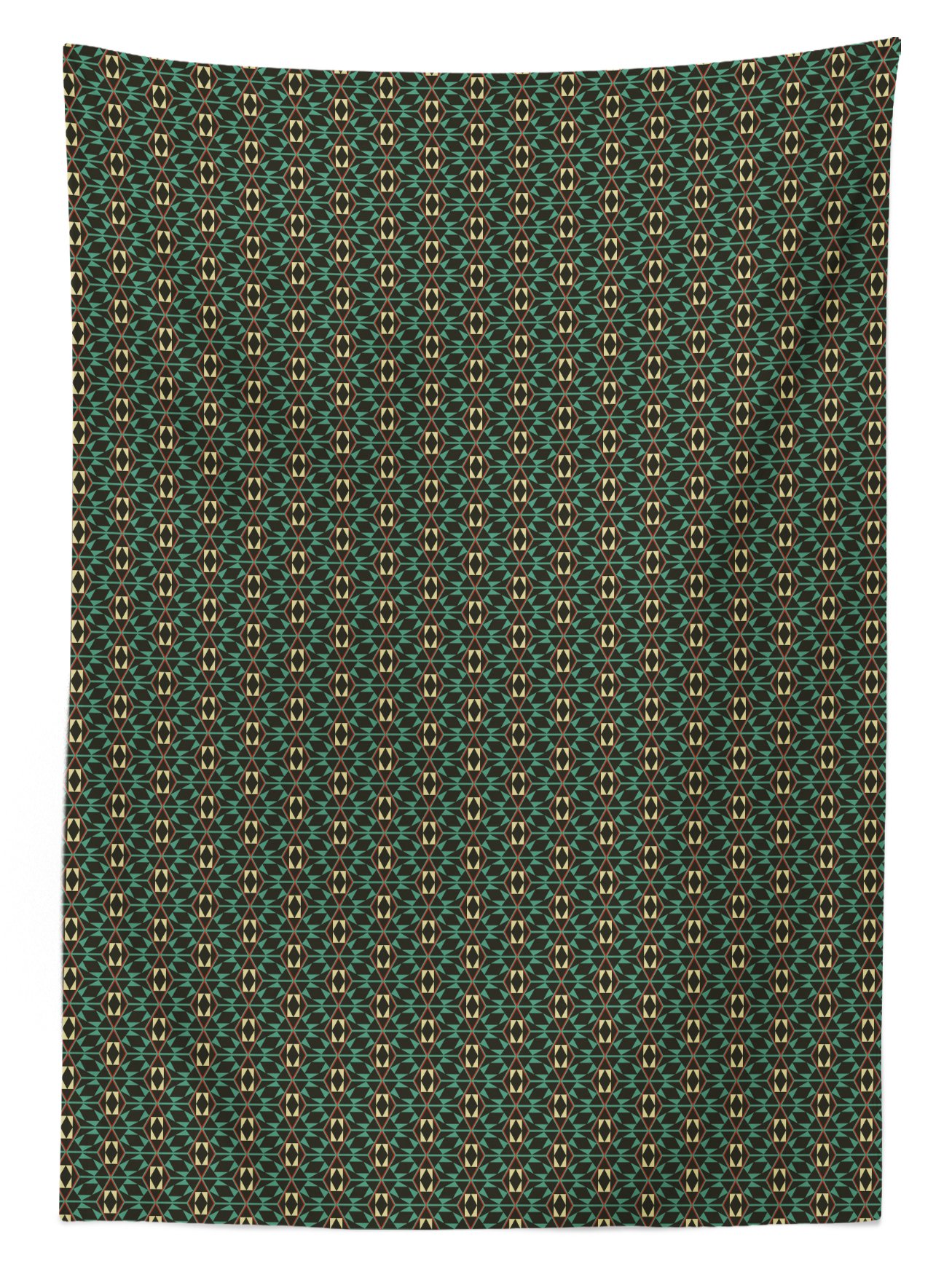 Ambesonne Geometric Outdoor Tablecloth - Modern Abstract Design with Mosaic Rhombus, Triangle & Rectangle Patterns - Waterproof Washable Picnic Table Cover 58x120 Inches - Perfect for BBQs, Garden Parties & Outdoor Dining (Multicolor)