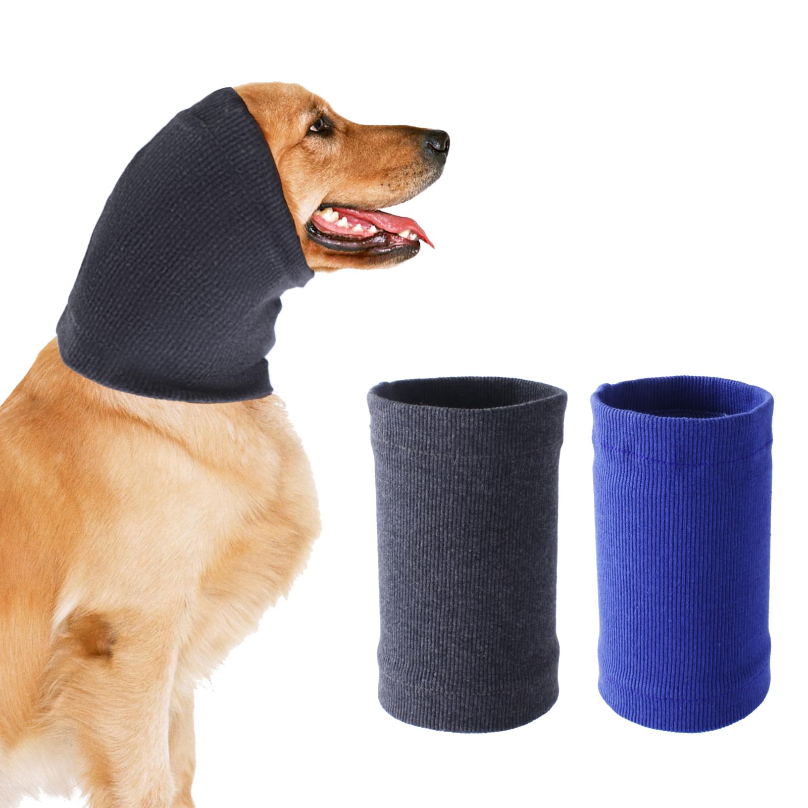 Noise Protection Dog Hood & Ear Muffs for Small Dogs & Cats - Warm Bathing Snood for Neck & Ears - Calming Pet Accessory (Grey) - Perfect for Grooming, Travel & Cold Weather Protection