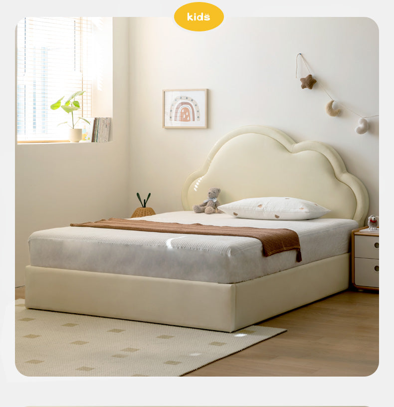 Organic Leather Soft Box Bed for Kids – Durable & Comfortable Toddler Bed for Nursery, Bedroom, and Playroom – Perfect for Daytime Naps & Overnight Sleeping
