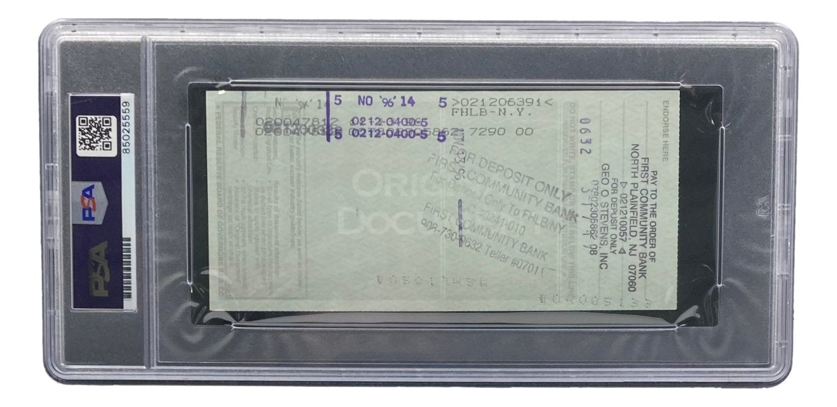 Authentic Bobby Thomson New York Giants Signed Bank Check with PSA/DNA Certification 85025559 - Perfect for Sports Memorabilia Collectors and Baseball Fans
