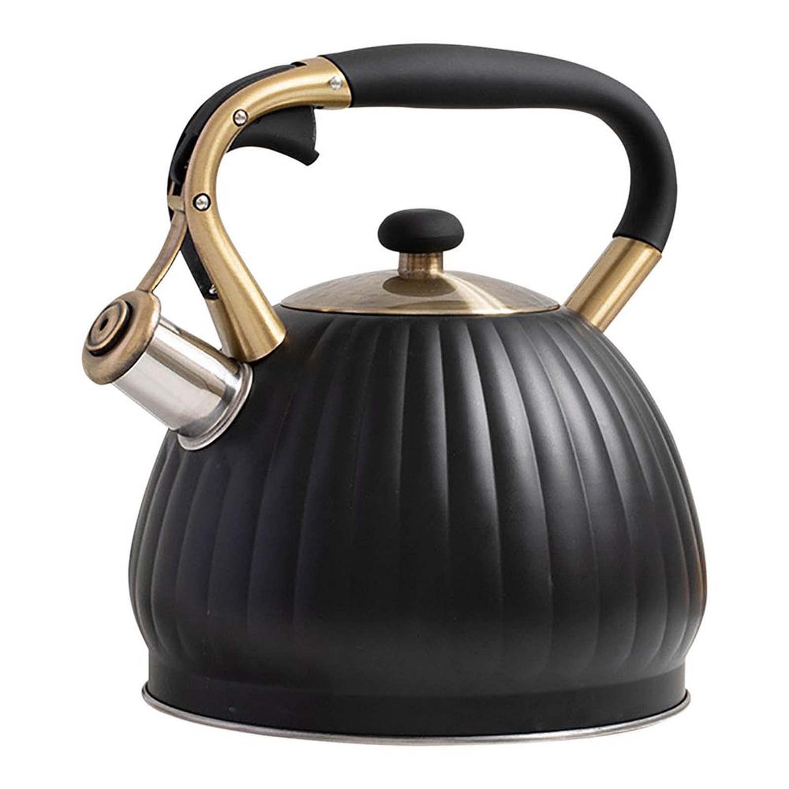 Musite 3.5L Stainless Steel Whistling Tea Kettle - Gas, Induction & Electric Stove Compatible - Perfect for Boiling Water, Making Tea & Coffee in Kitchen, Camping or Office