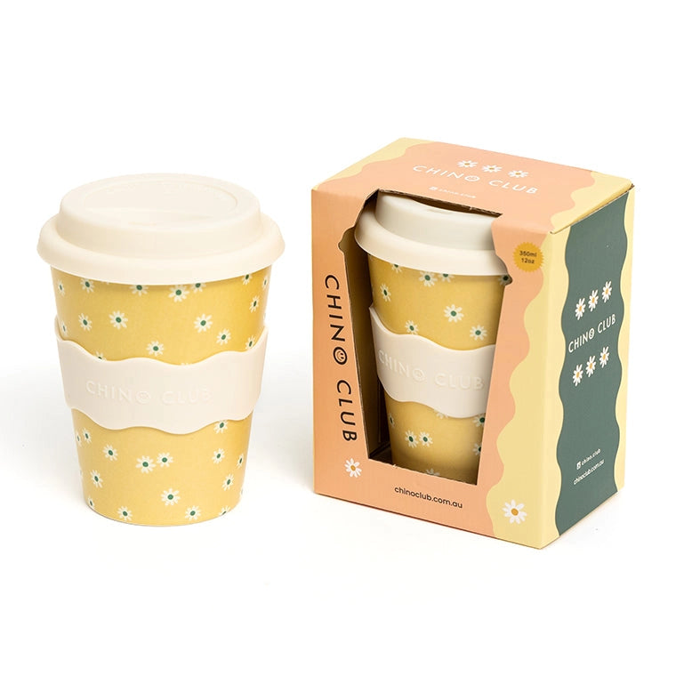 Yellow Daisy Coffee Mug for Adults - 350ml Insulated Ceramic Cup - Perfect for Home, Office & Gifts