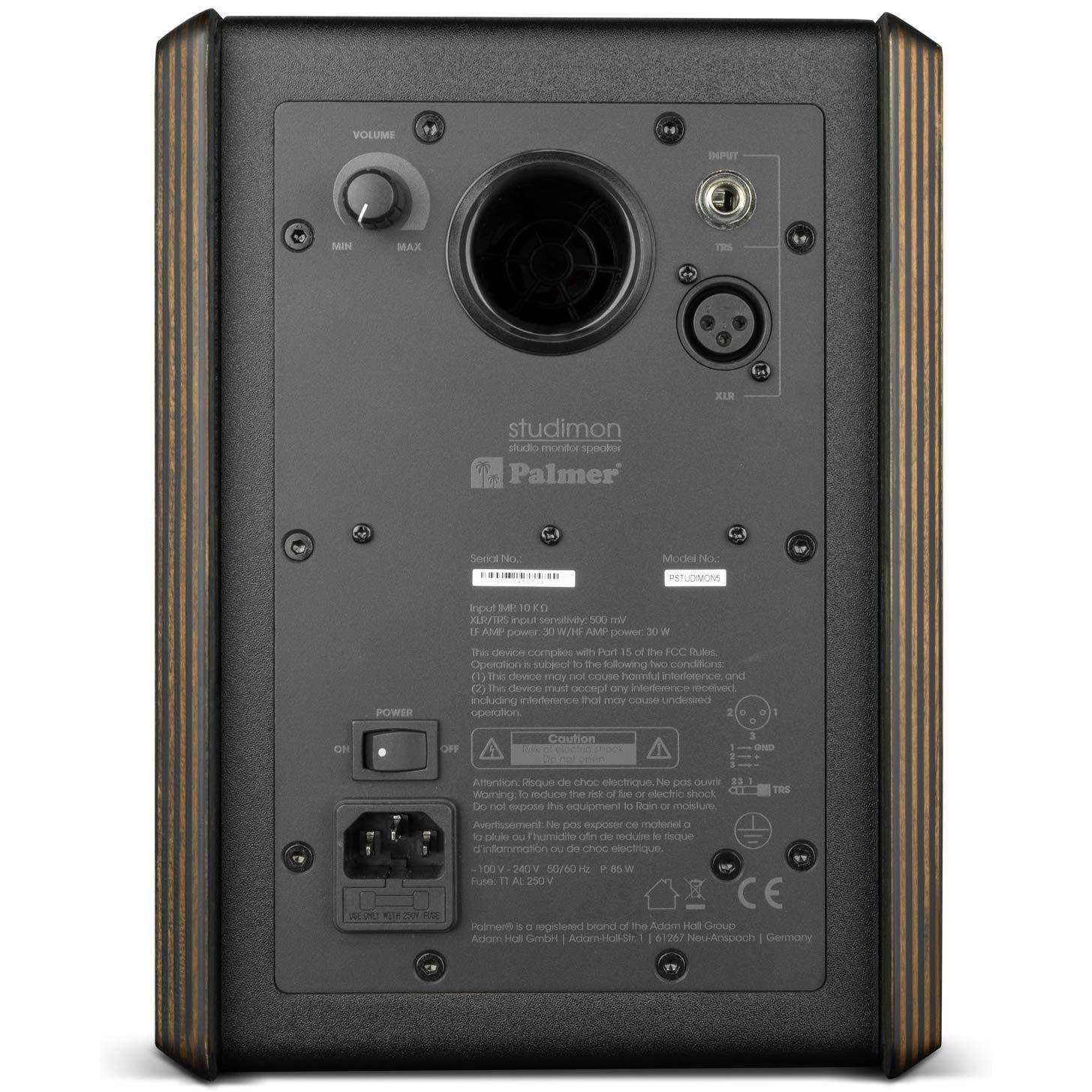 Palmer STUDIMON 5 Active Studio Monitor Speaker - Single, Professional-Grade Sound for Music Production, Home Recording & DJ Setup