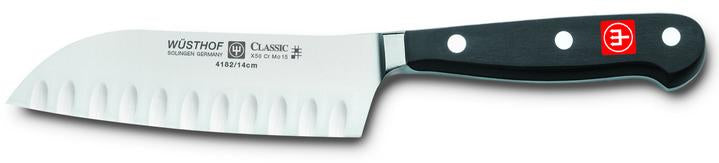 Premium 5-Inch Santoku Knife with Hollow Edge - Japanese Kitchen Knife for Slicing, Dicing & Chopping - Perfect for Vegetables, Meat & Fish