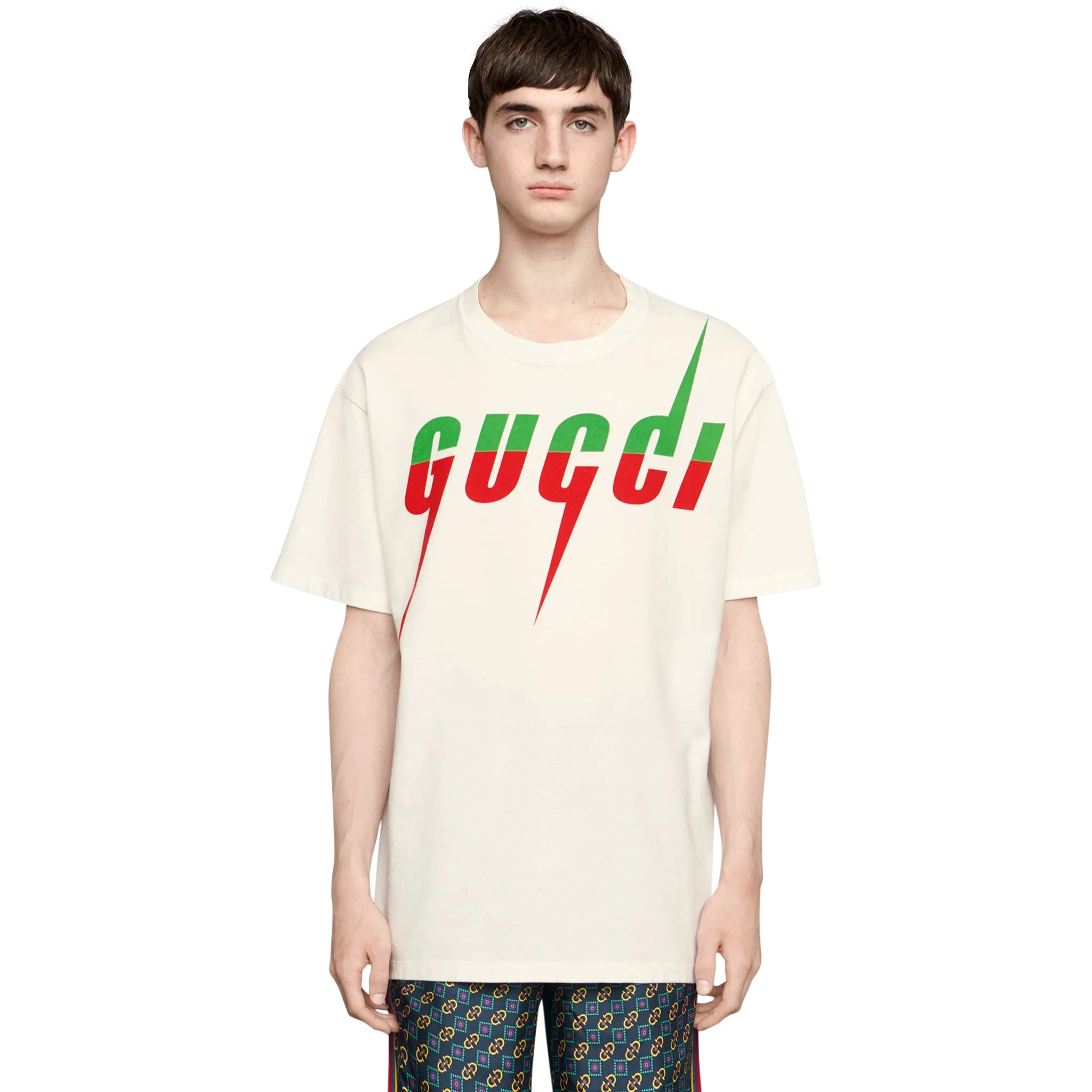 Gucci Blade Print White T-Shirt for Men - Stylish Casual Tee for Everyday Wear & Street Fashion