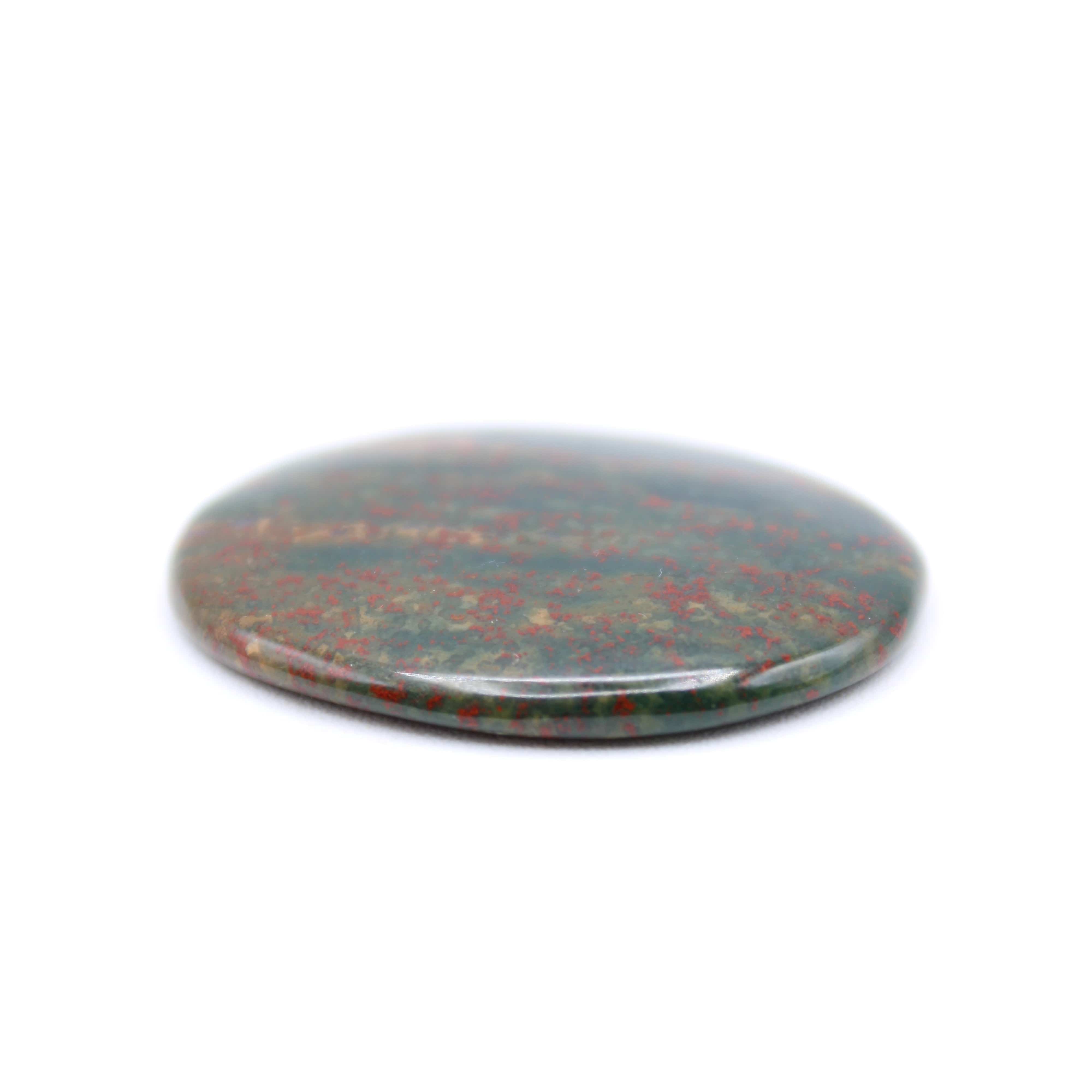 Natural Bloodstone Cabochon for Jewelry Making - Healing Stone for Pendants, Rings & Bracelets - Perfect for Meditation, Energy Work & Spiritual Gifts