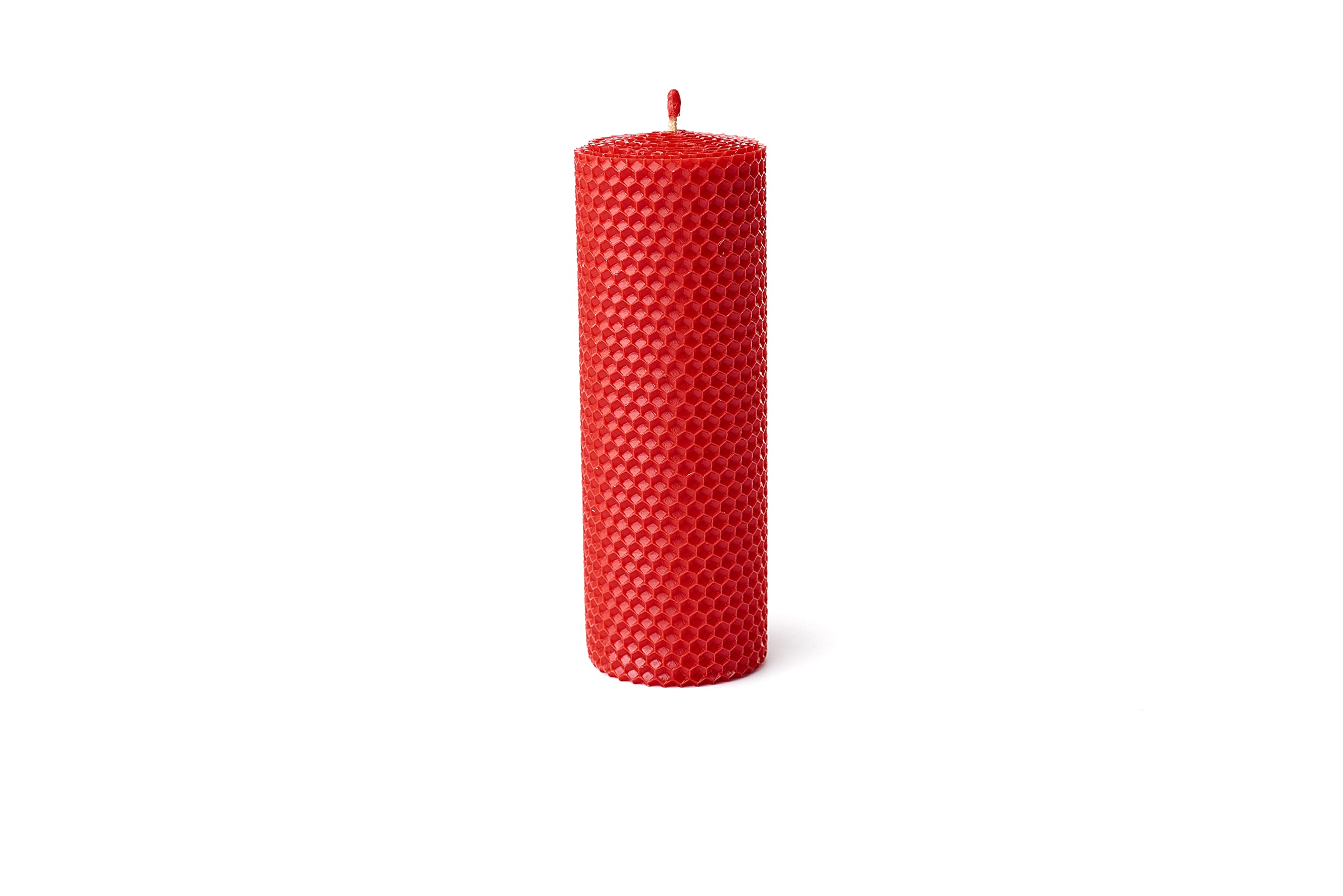 100% Beeswax Pillar Candle - Natural Honey Scent for Home Decor & Relaxation