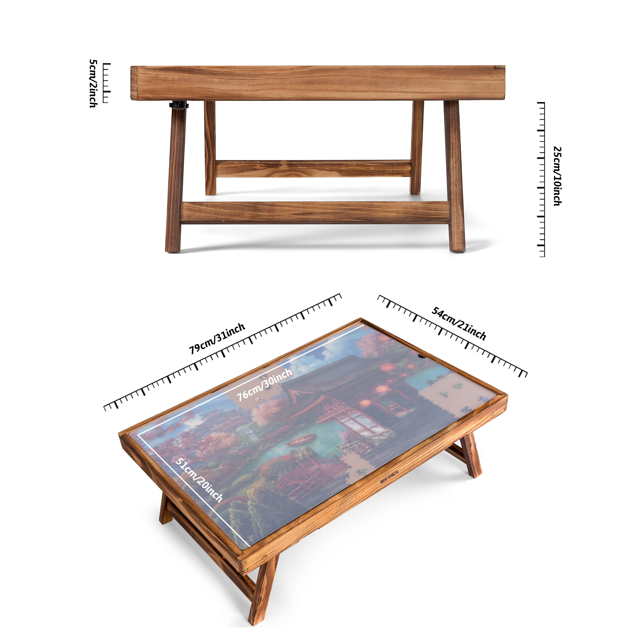 Premium LED Jigsaw Puzzle Table with Folding Legs & Cover - Adjustable Wooden Puzzle Board for Adults & Kids - 5 Angle Positions - Holds Up to 1000 Pieces - Perfect for Family Game Nights, Relaxation & Puzzle Storage