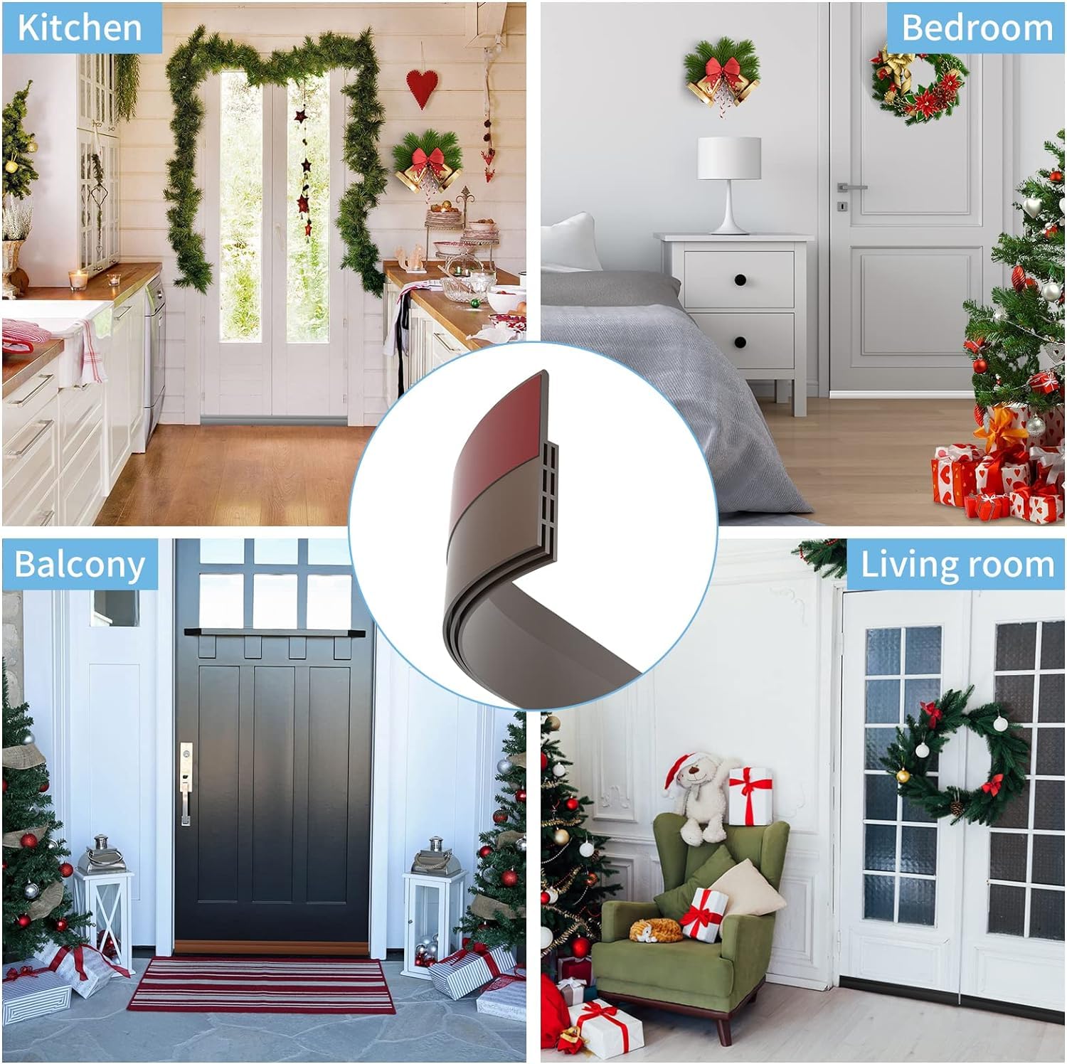 Force24 - Self-Adhesive Silicone Door Bottom Seal Strip (39 Inch, Brown, Pack of 1) - Weatherproof Door Gap Filler for Pest, Air & Dust Protection - Ideal for Homes, Apartments & Offices to Block Insects, Drafts & Noise
