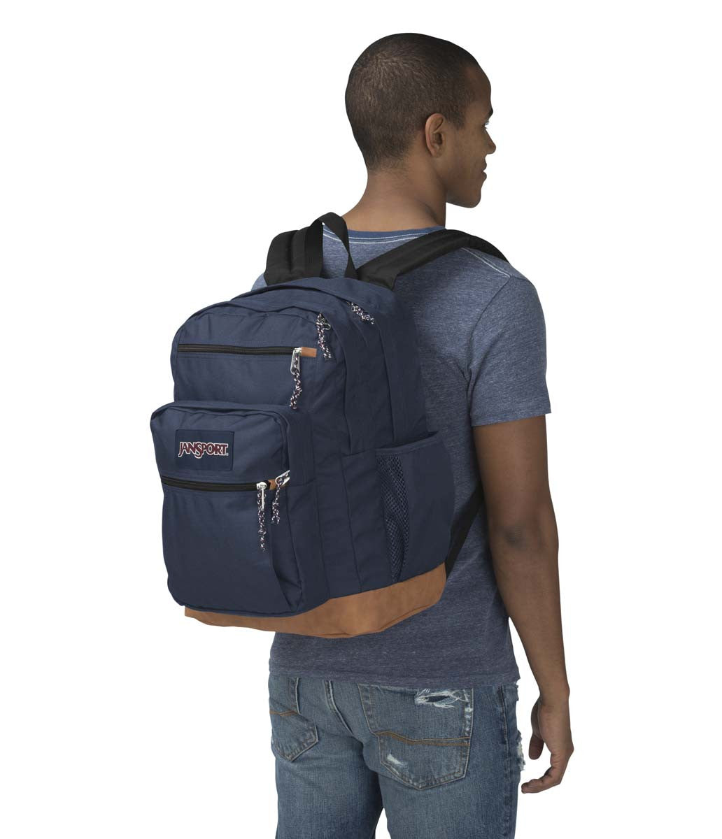 JANSPORT Cool Student Backpack for School & College - Lightweight Laptop Backpack with Padded Straps - Navy Blue Bookbag for Teens & Adults - Perfect for Daily Use, Travel & Campus Life