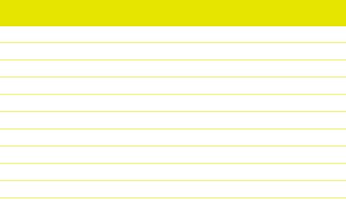DEBRADALE DESIGNS 3x5 Inch Yellow Bar Ruled Index Cards - 2,500 Count, 110# Weight - Perfect for Flashcards, Study Notes, National Exams & Art History - Bulk Pack for Students & Teachers - Made in USA