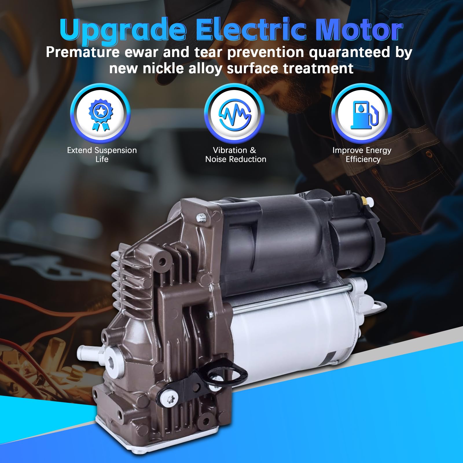 Nifeida 1643201204 Air Suspension Compressor Pump Replacement for 2006-2012 Mercedes Benz W164 X164 GL/ML Class (GL320 GL350 GL450 GL550 ML320 ML350 ML450 ML500 ML550 ML63 AMG) - Compatible with OEM 1643200004 1643200304 - Perfect for Smooth Ride & Off-Road Adventures