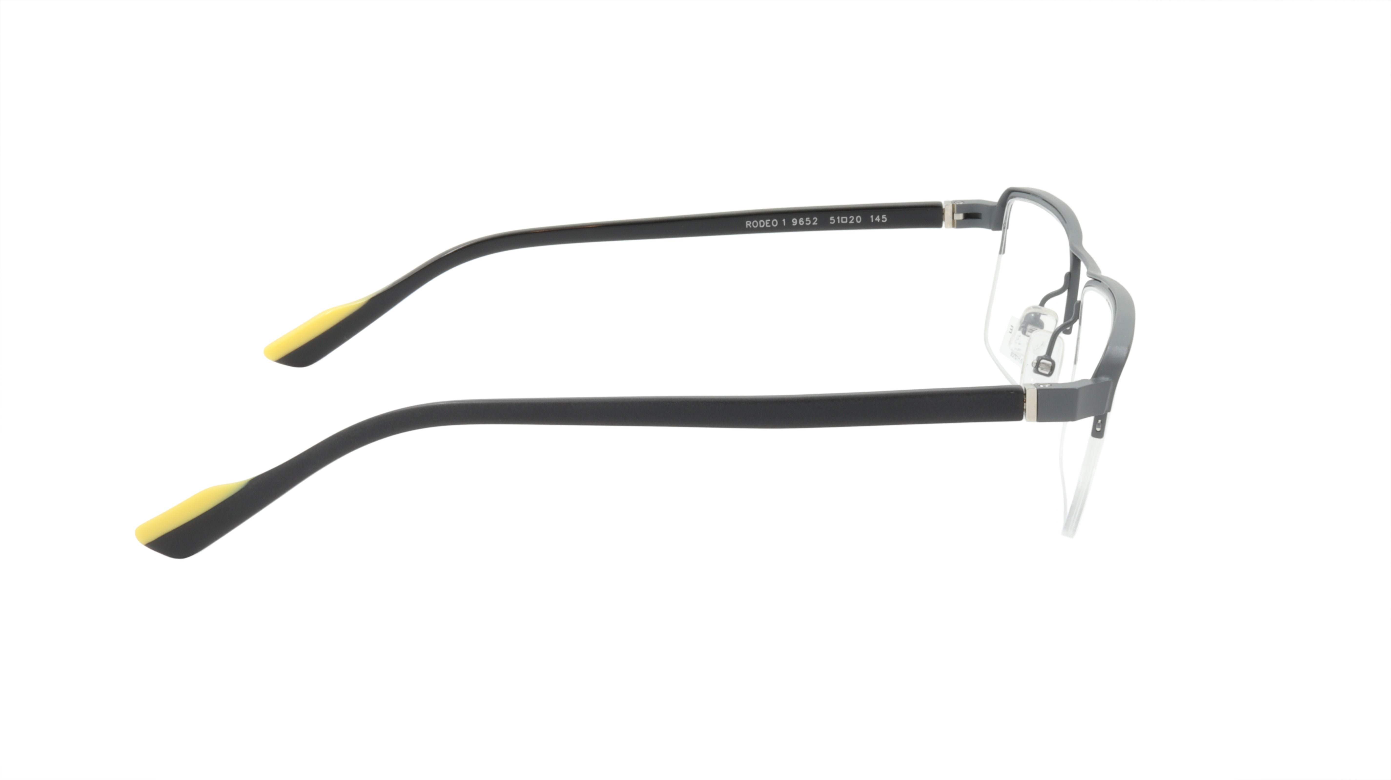 Face A Face RODEO 1 Eyeglasses Frame - Acetate & Metal Blend in Black & Yellow | Stylish Unisex Optical Glasses for Work, Reading & Fashion