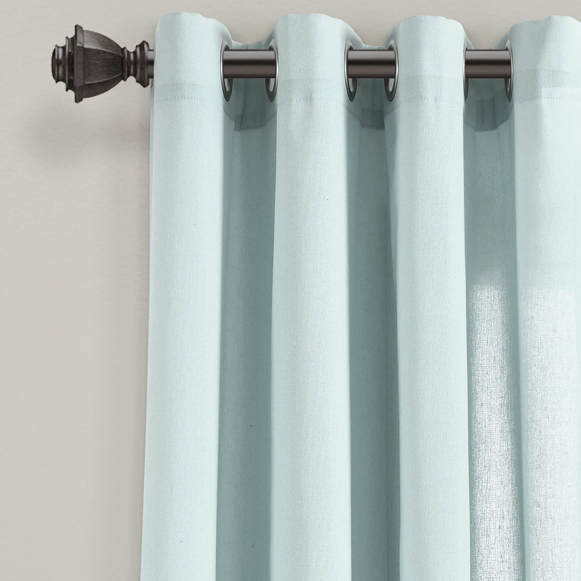 Premium Faux Linen Grommet Window Curtain Panels Set - Blackout Thermal Insulated Drapes for Living Room & Bedroom - Elegant Home Decor for Modern Houses
